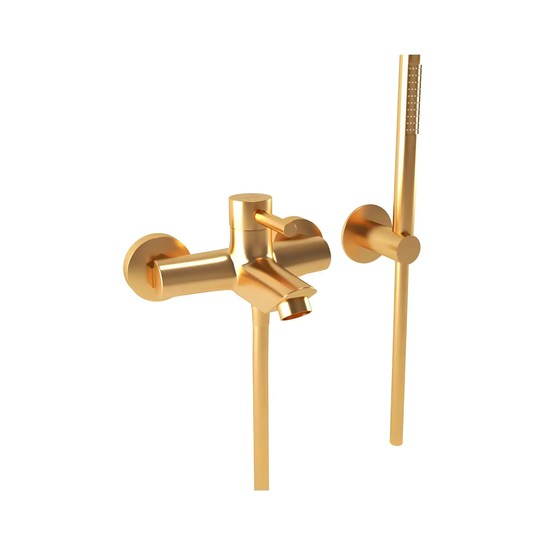 Змішувач для ванни Kobuk Bugnatese 2202OS Gold Brushed — вид на білому тлі