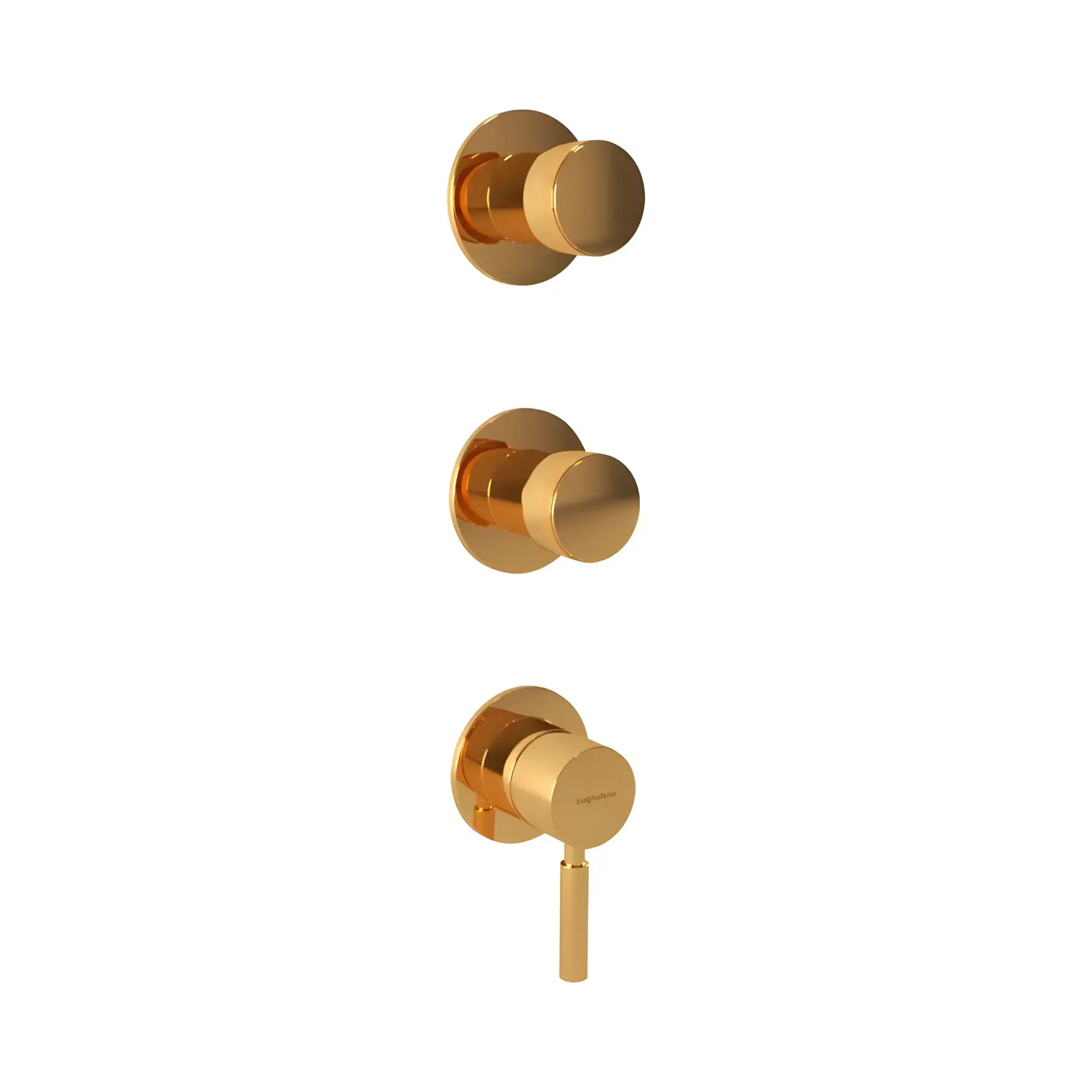 Змішувач для душу Kobuk Bugnatese 2205DO Gold — вид на білому тлі