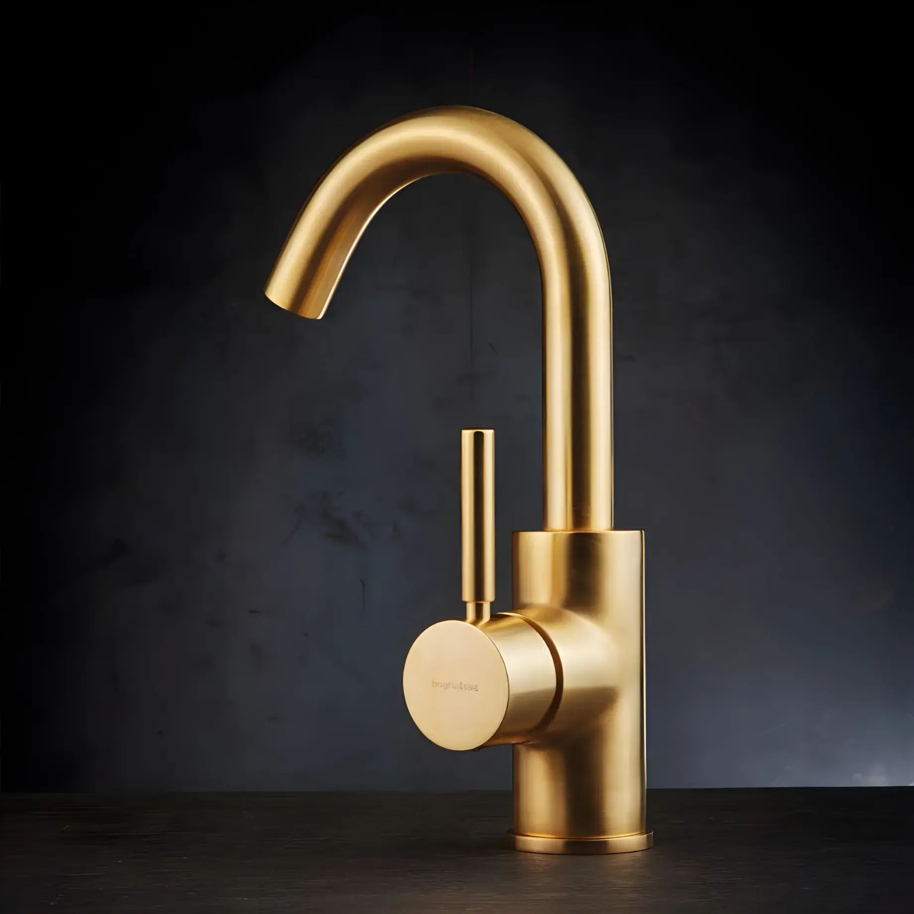 Змішувач для раковини Kobuk Bugnatese 2213OS Gold Brushed — вид згори