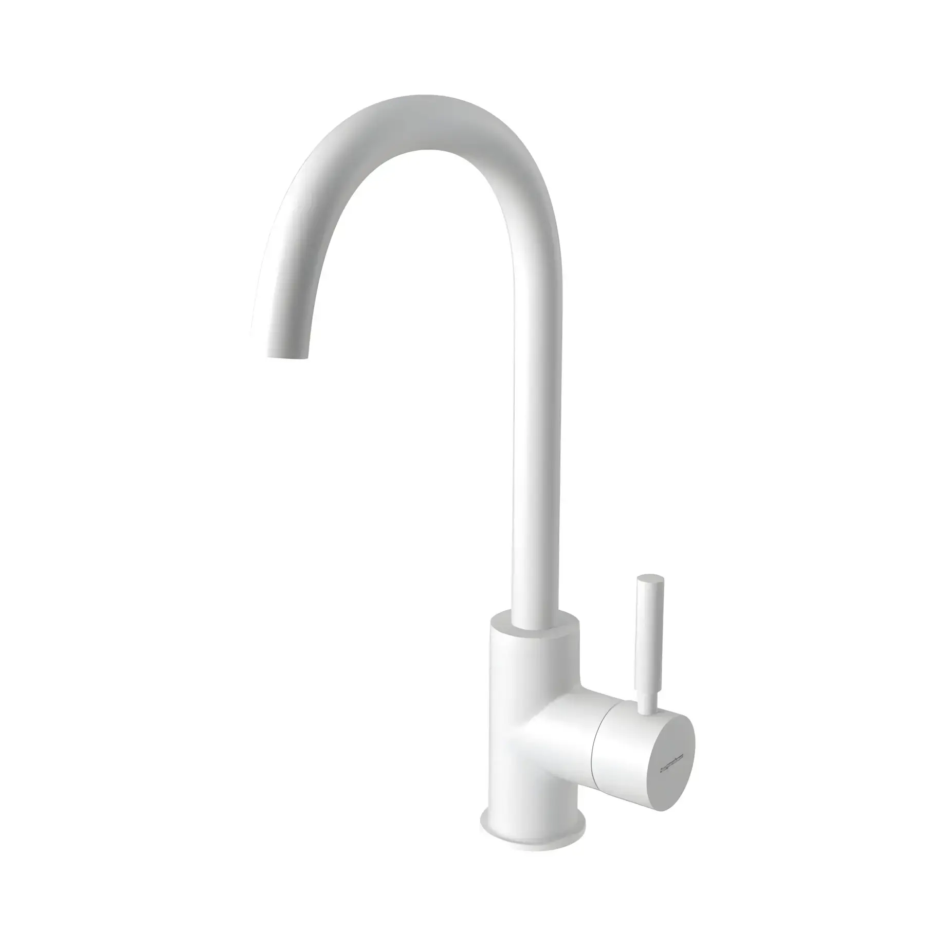 Змішувач для раковини Kobuk Bugnatese 2217BI White Matt — вид на білому тлі