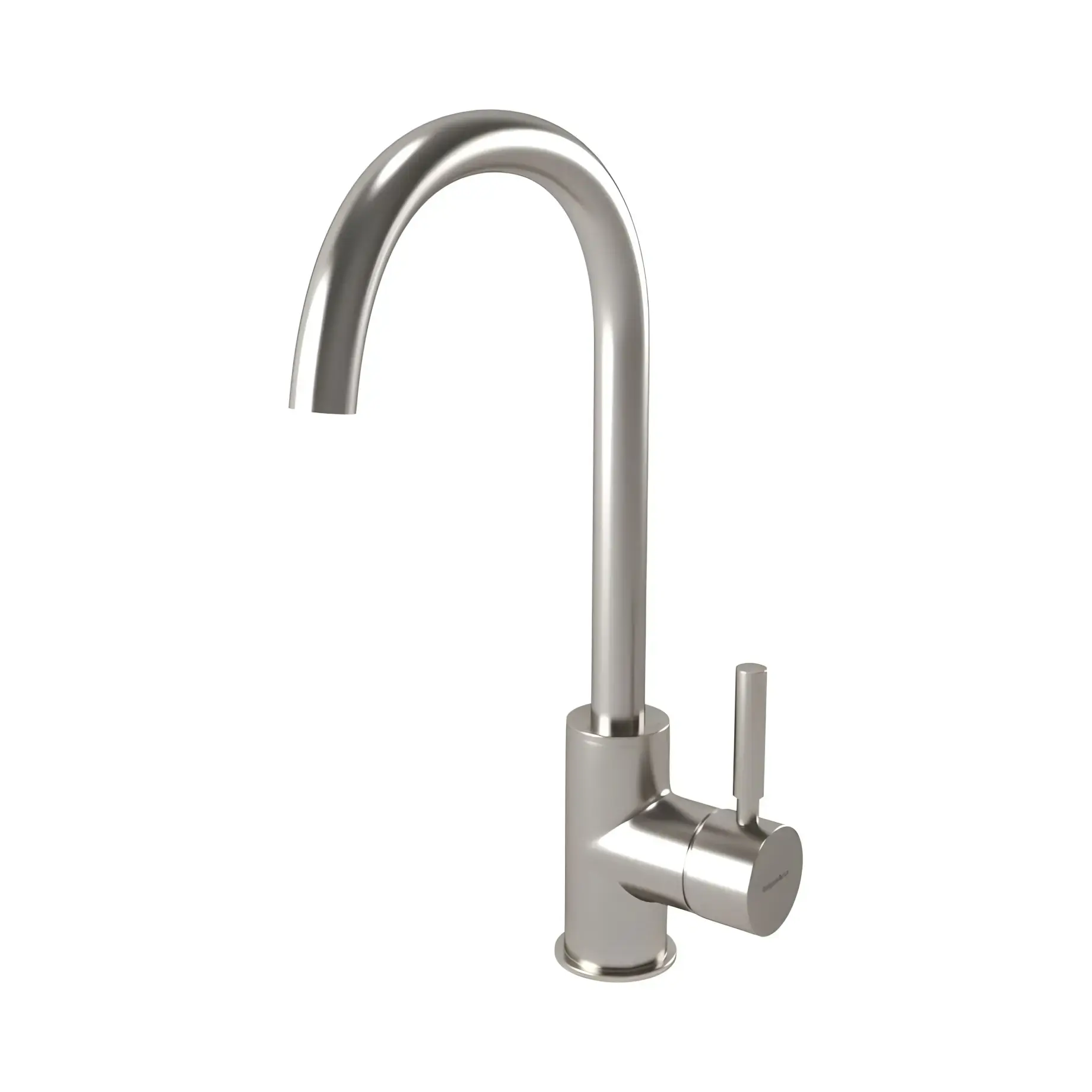 Змішувач для раковини Kobuk Bugnatese 2217NS Nickel Brushed — вид на білому тлі