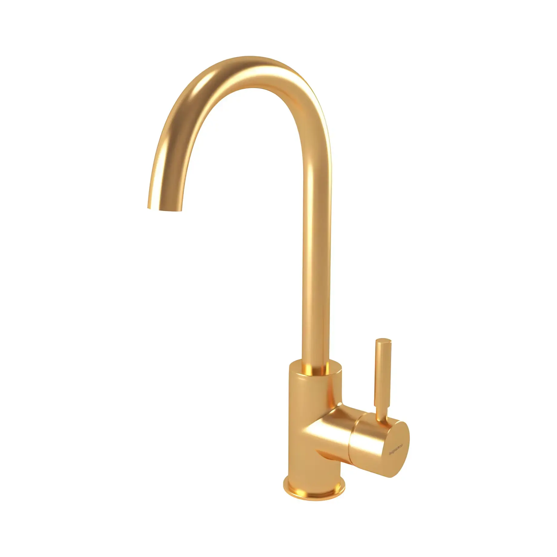 Змішувач для раковини Kobuk Bugnatese 2217SCOS Gold Brushed — вид на білому тлі