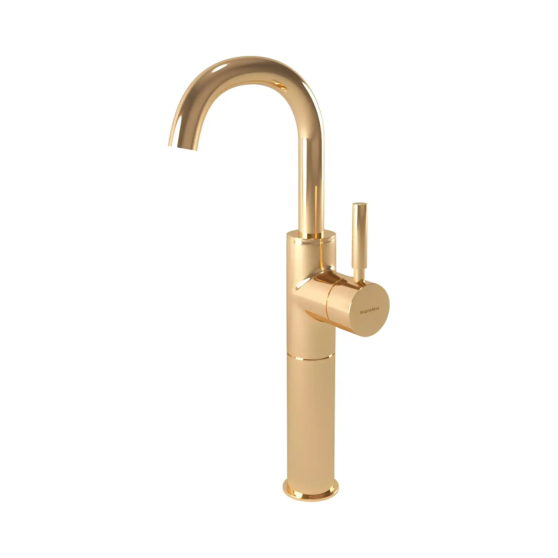 Змішувач для раковини Kobuk Bugnatese 2221SON Natural Brass — вид на білому тлі