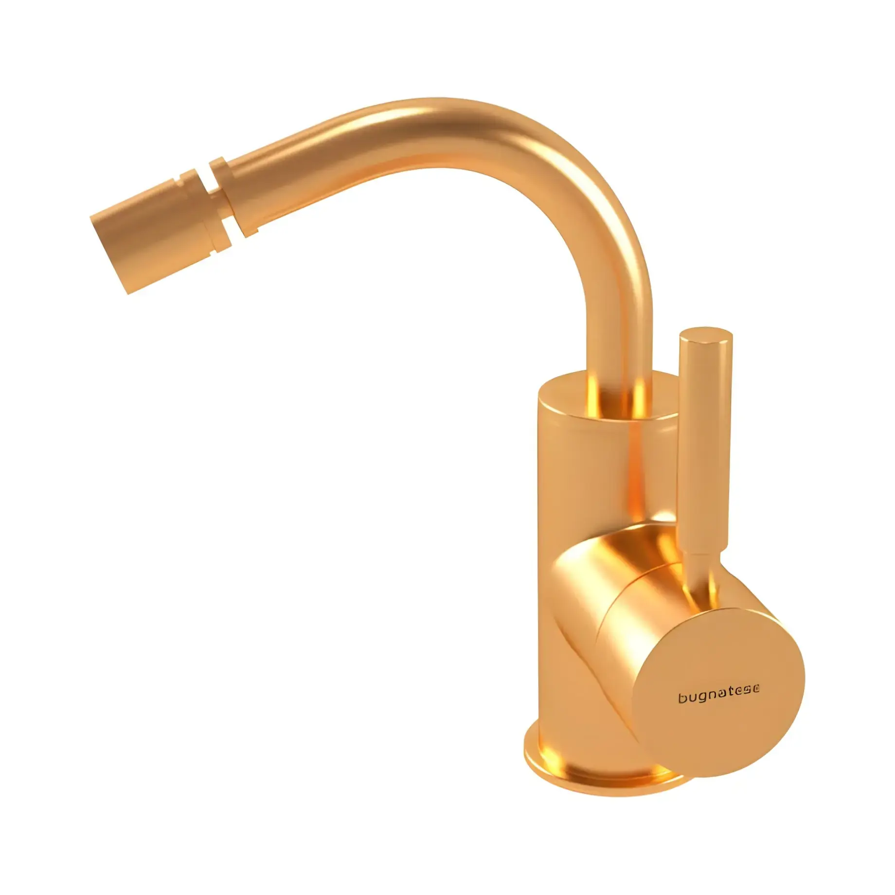 Змішувач для біде Kobuk Bugnatese 2223OS Gold Brushed — вид на білому тлі