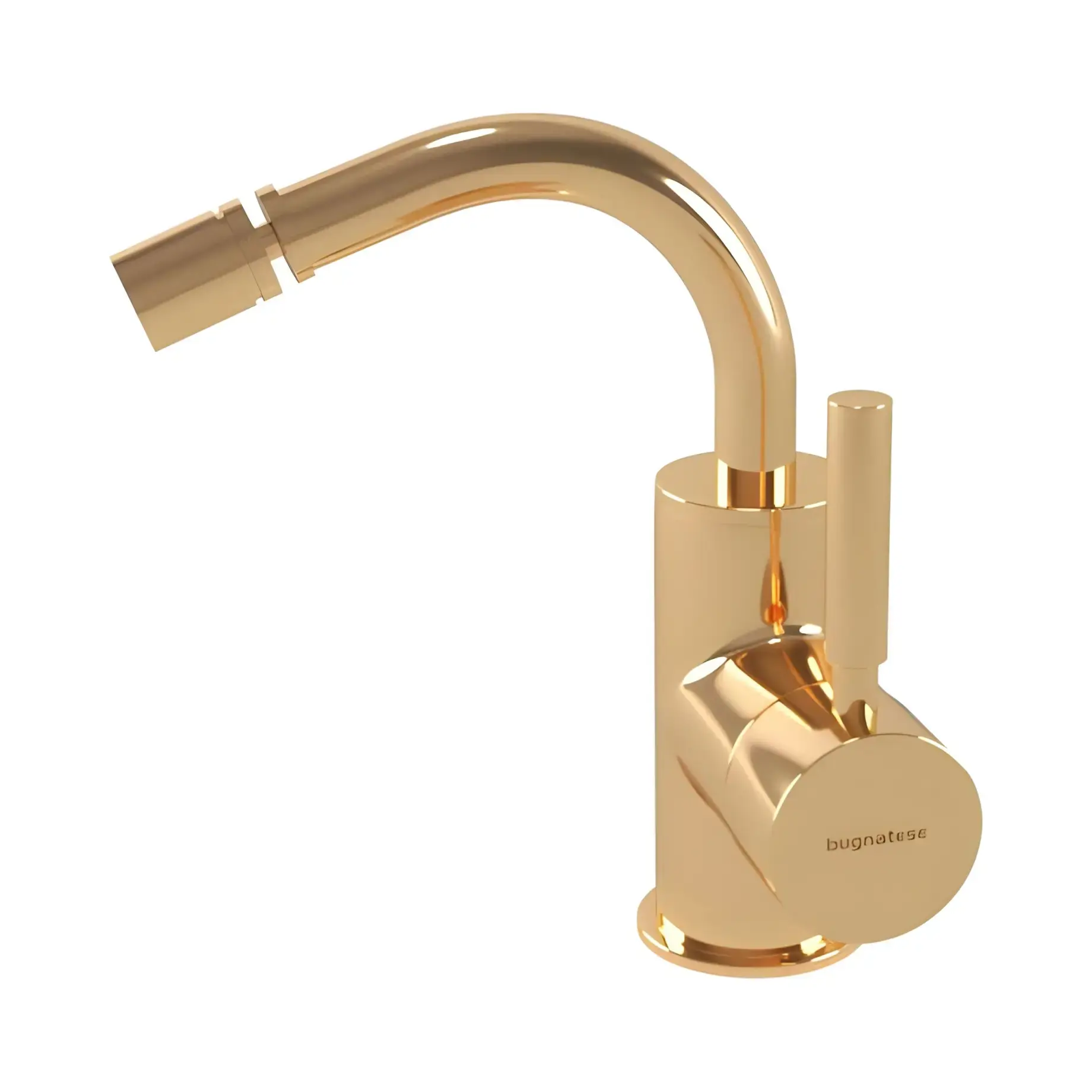 Змішувач для біде Kobuk Bugnatese 2223SCON Natural Brass — вид на білому тлі
