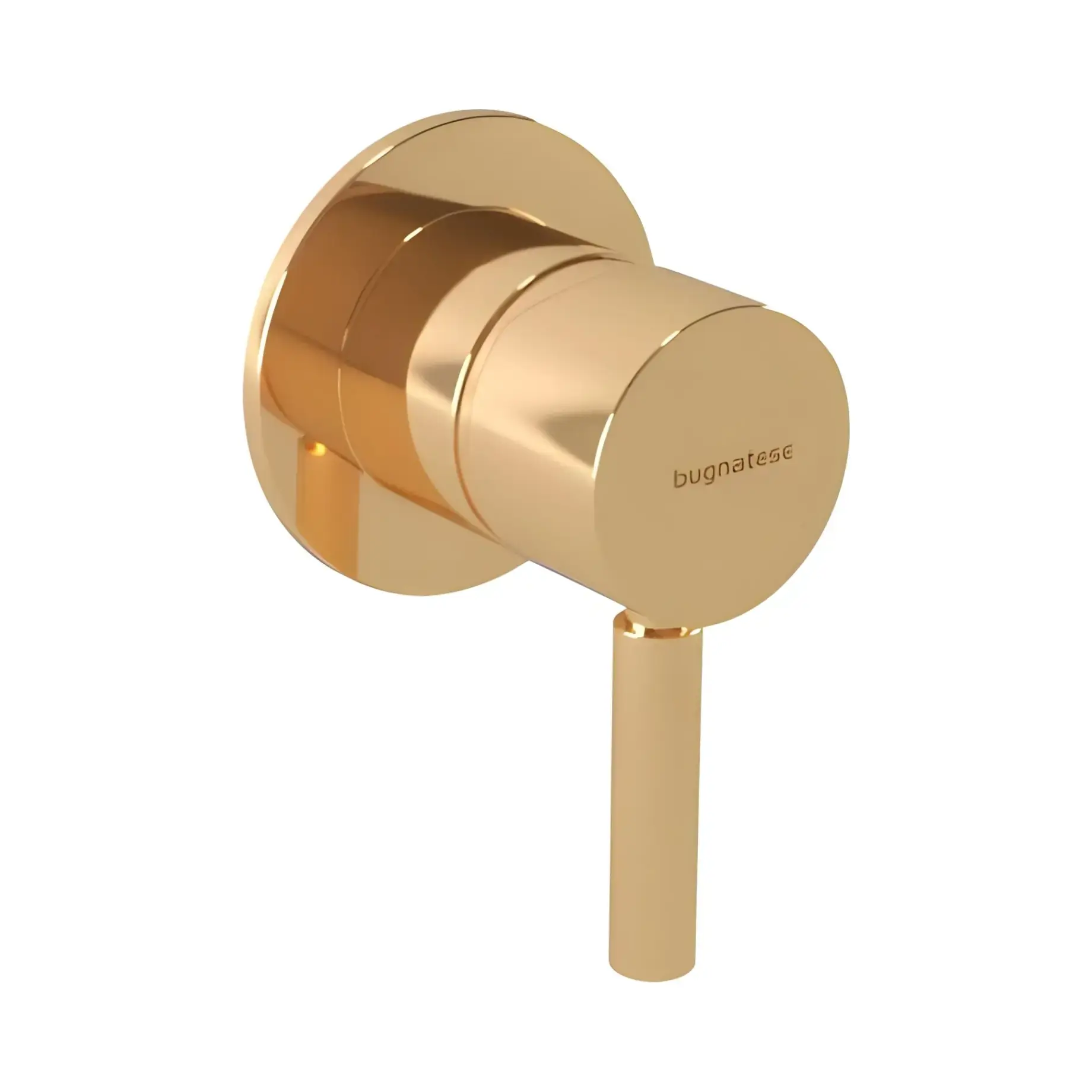 Змішувач для душу Kobuk Bugnatese 2230ON Natural Brass — вид на білому тлі