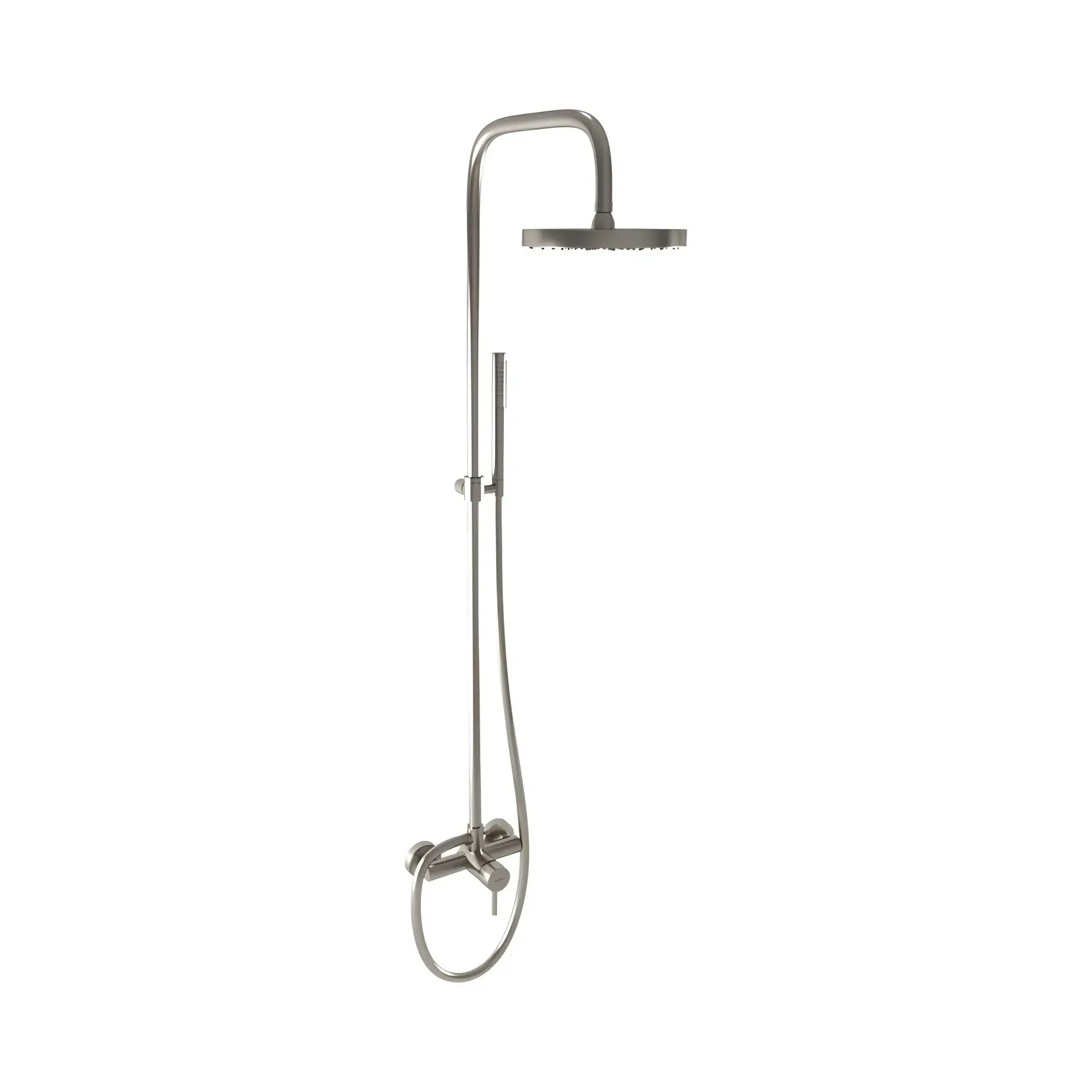 Душова система зі змішувачем Kobuk Bugnatese 2236CNS Brushed Brass — вид на білому тлі