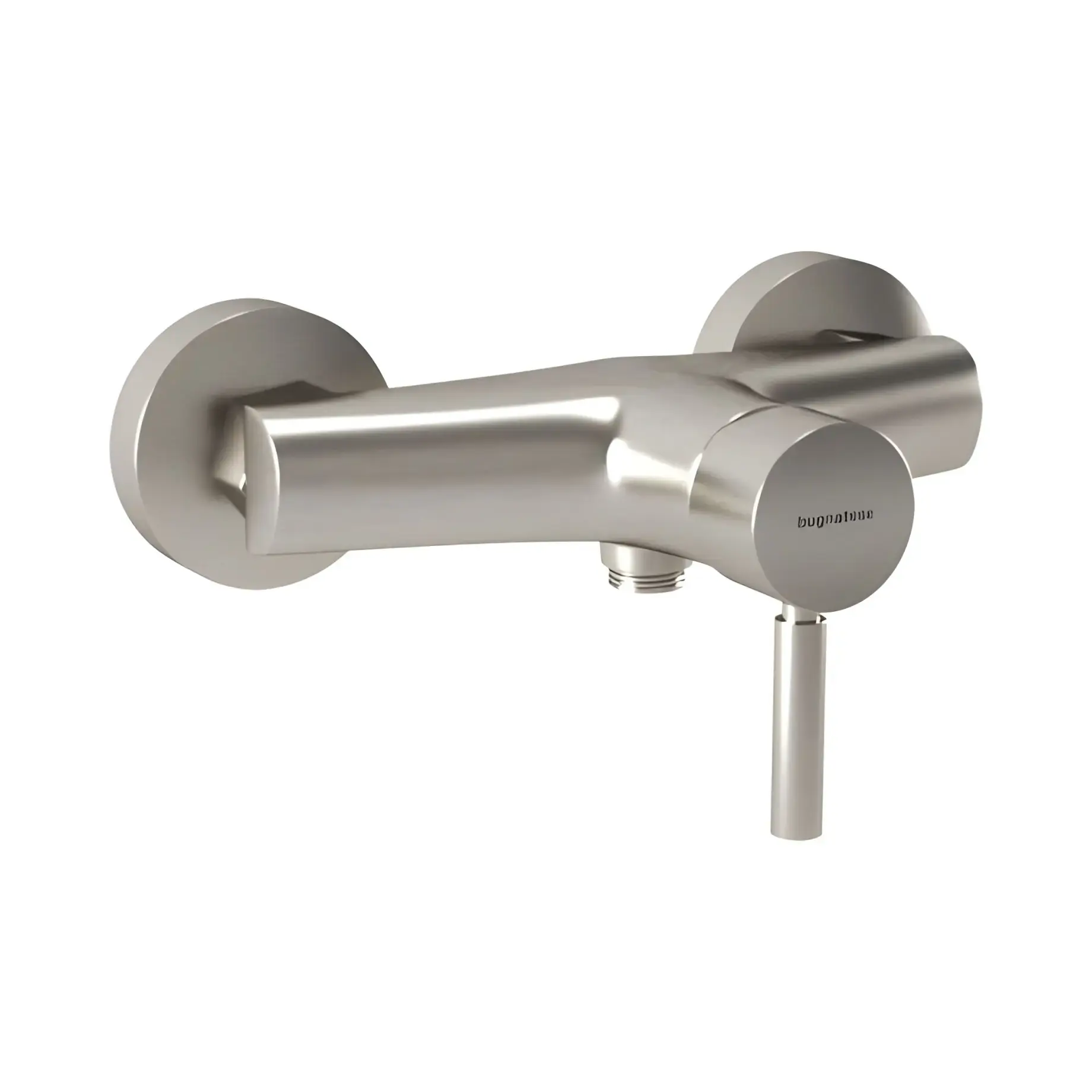 Змішувач для душу Kobuk Bugnatese 2238NS Nickel Brushed — вид на білому тлі