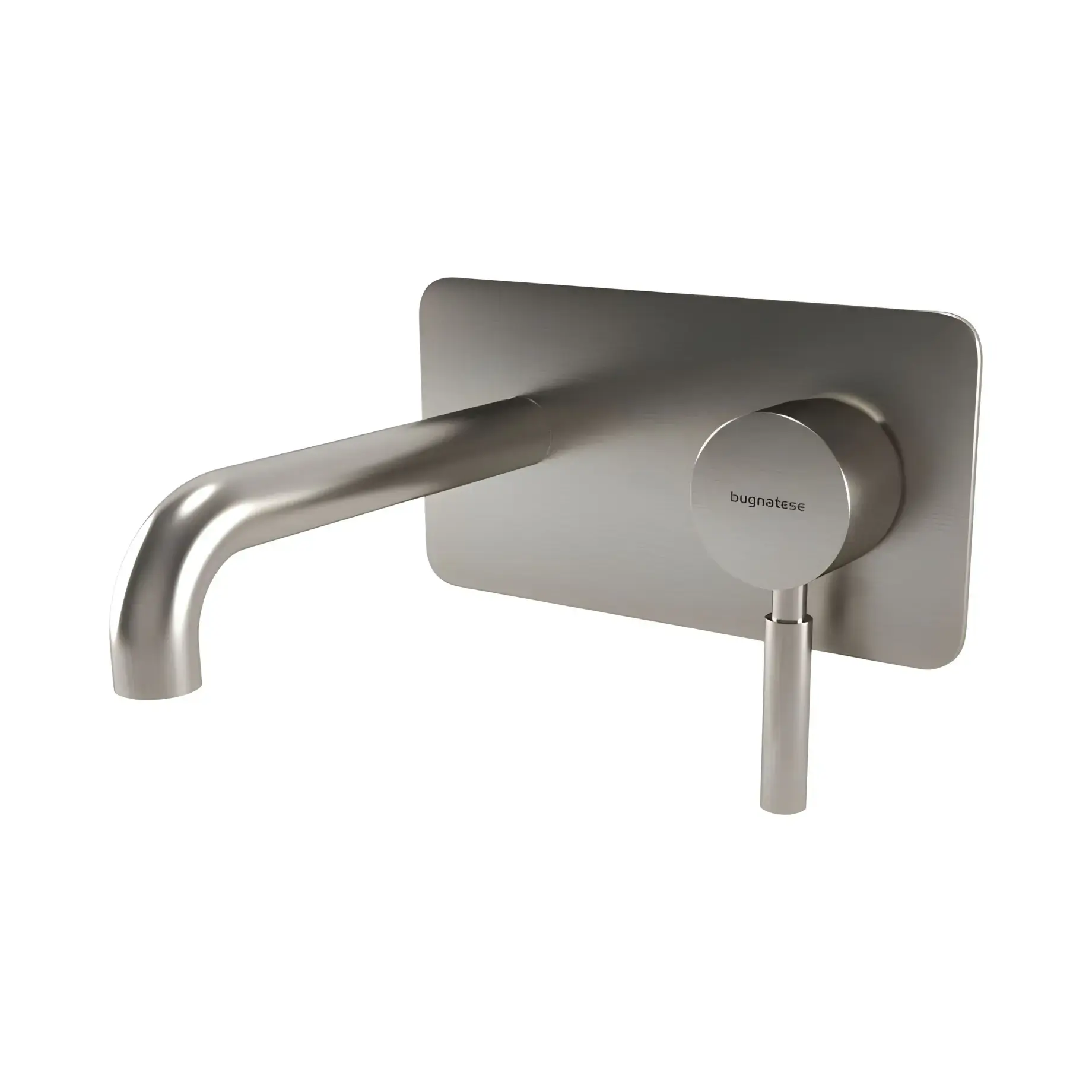 Змішувач для раковини Kobuk Bugnatese 2243NS Nickel Brushed — вид на білому тлі