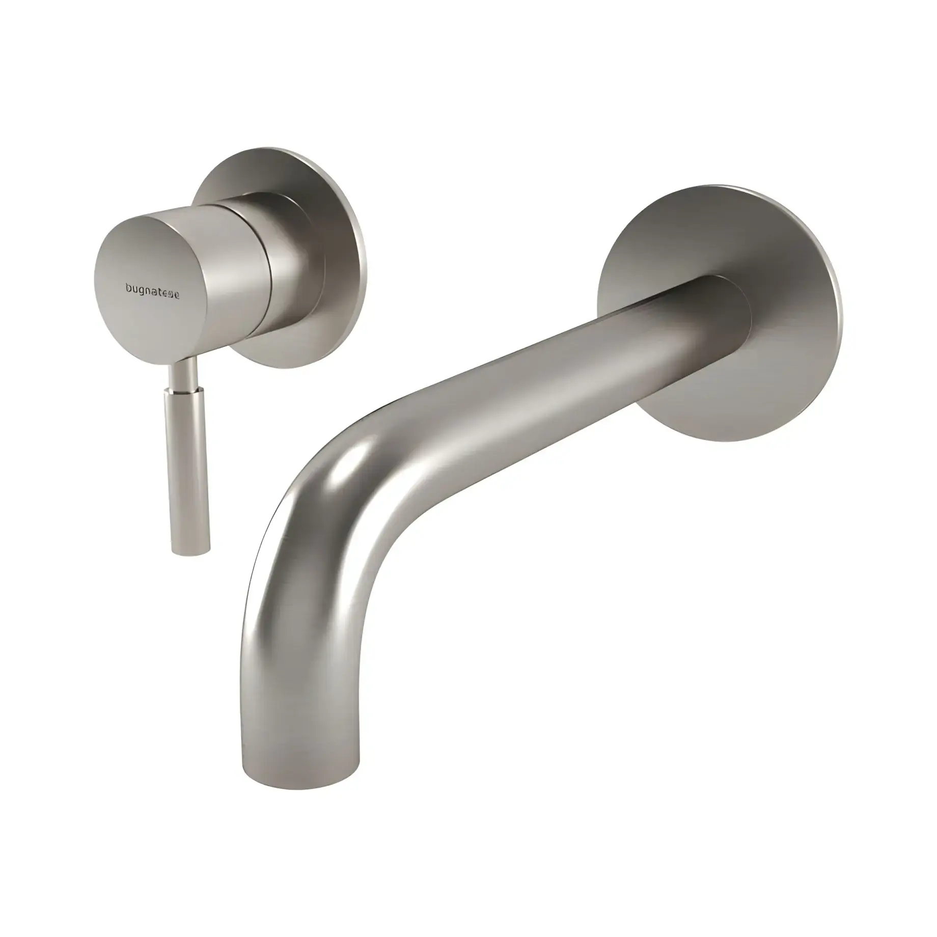 Змішувач для раковини Kobuk Bugnatese 2245NS Nickel Brushed — вид на білому тлі
