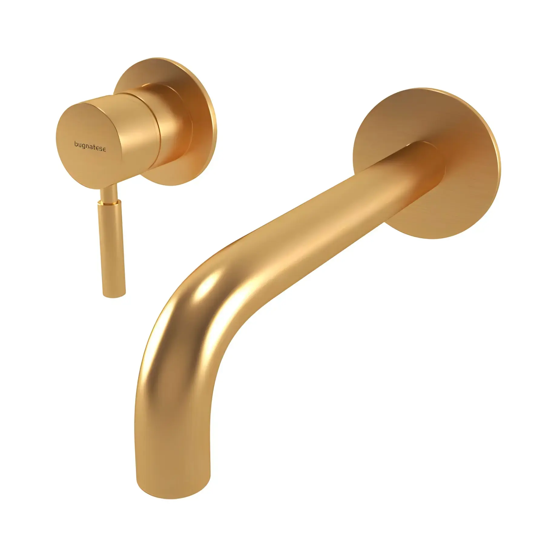 Змішувач для раковини Kobuk Bugnatese 2246OS Gold Brushed — вид на білому тлі