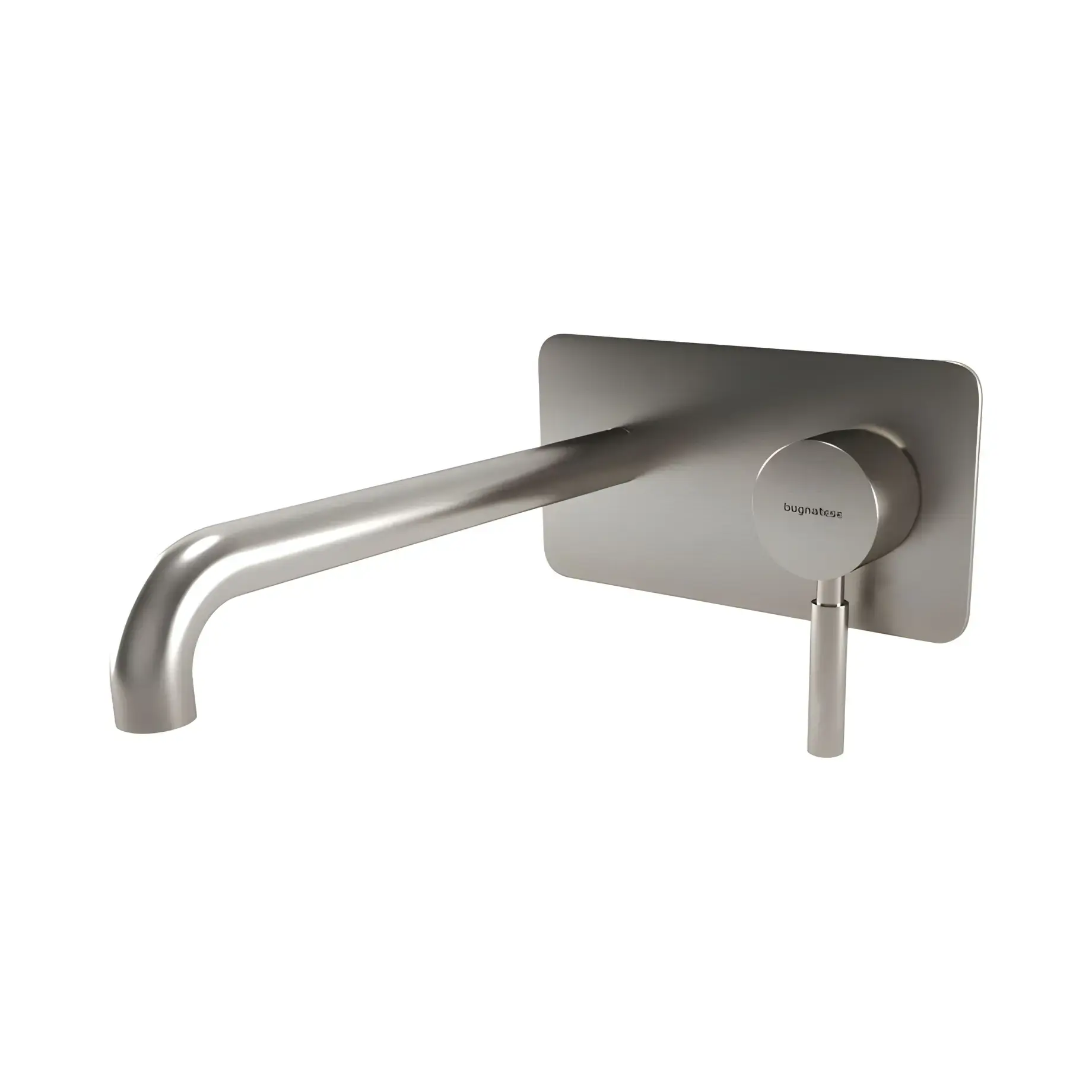 Змішувач для раковини Kobuk Bugnatese 2247NS Nickel Brushed — вид на білому тлі