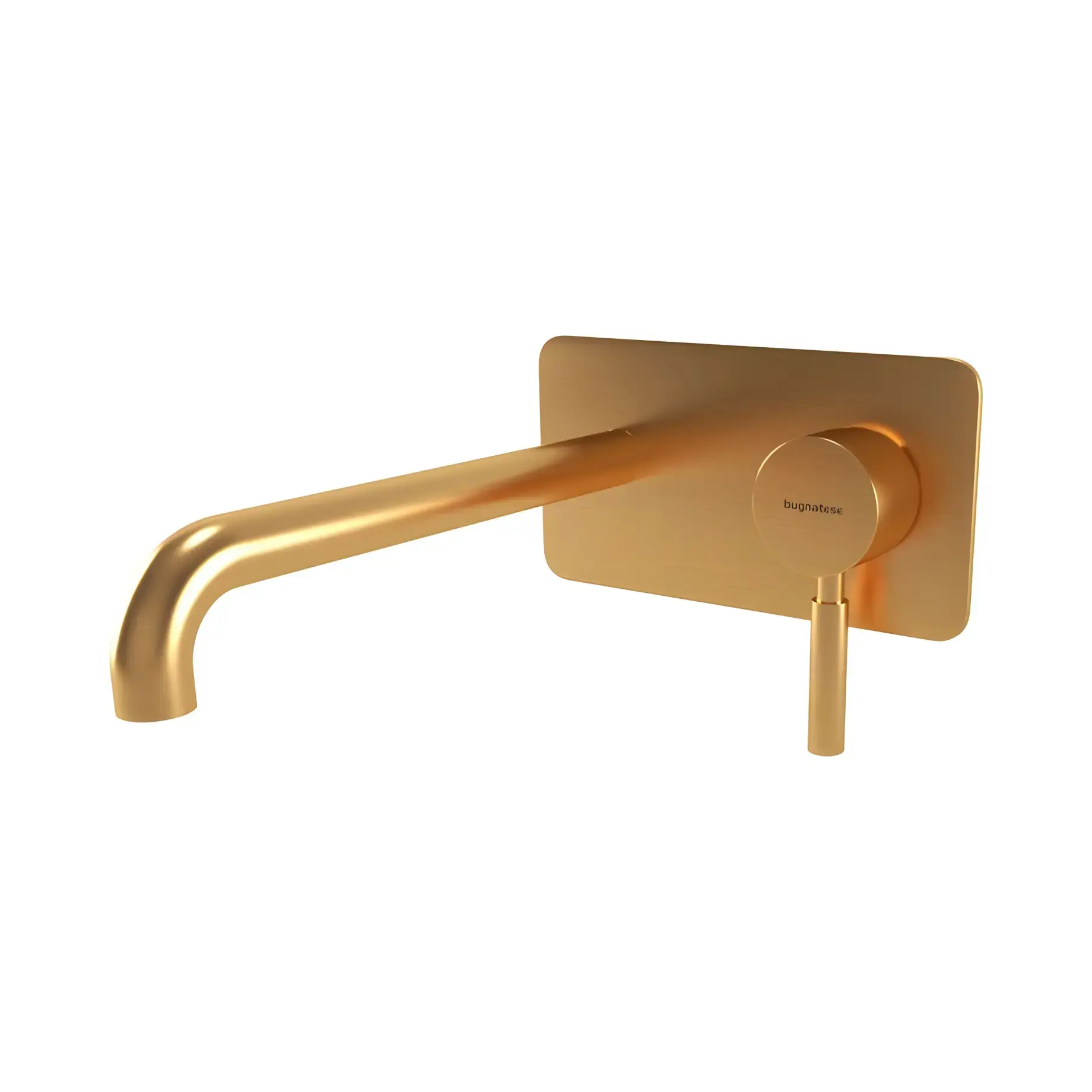 Змішувач для раковини Kobuk Bugnatese 2247SCOS Gold Brushed — вид на білому тлі