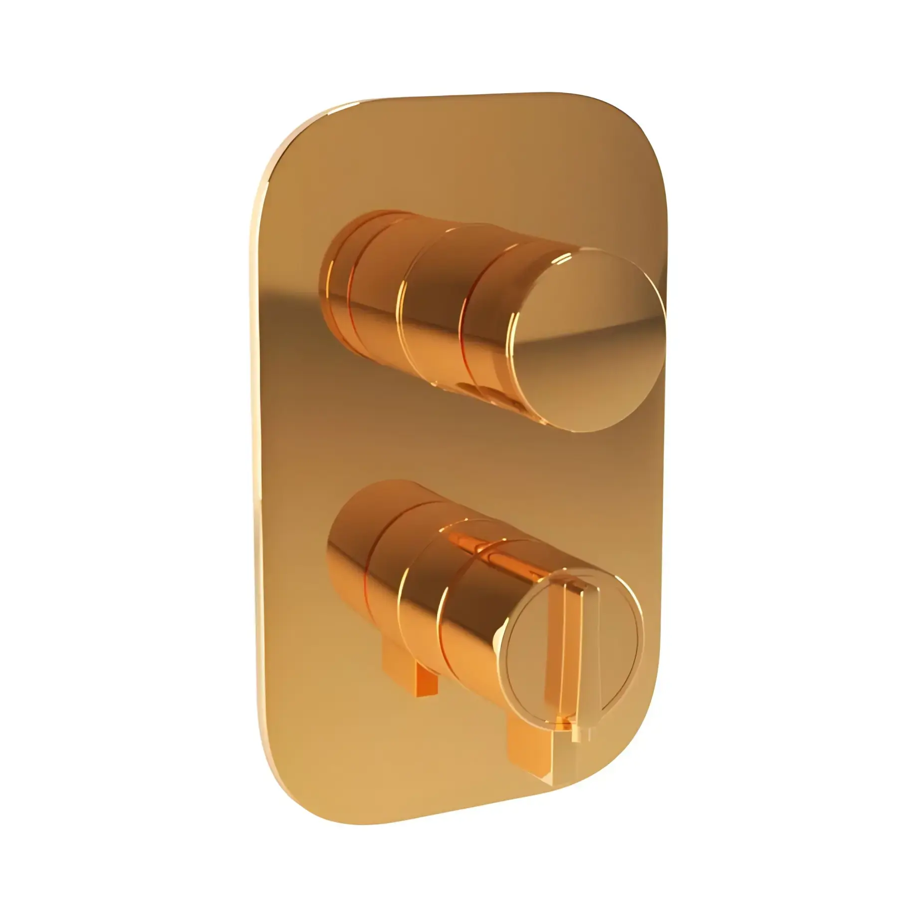 Термостат для душу Kobuk Bugnatese 2253DO Gold — вид на білому тлі