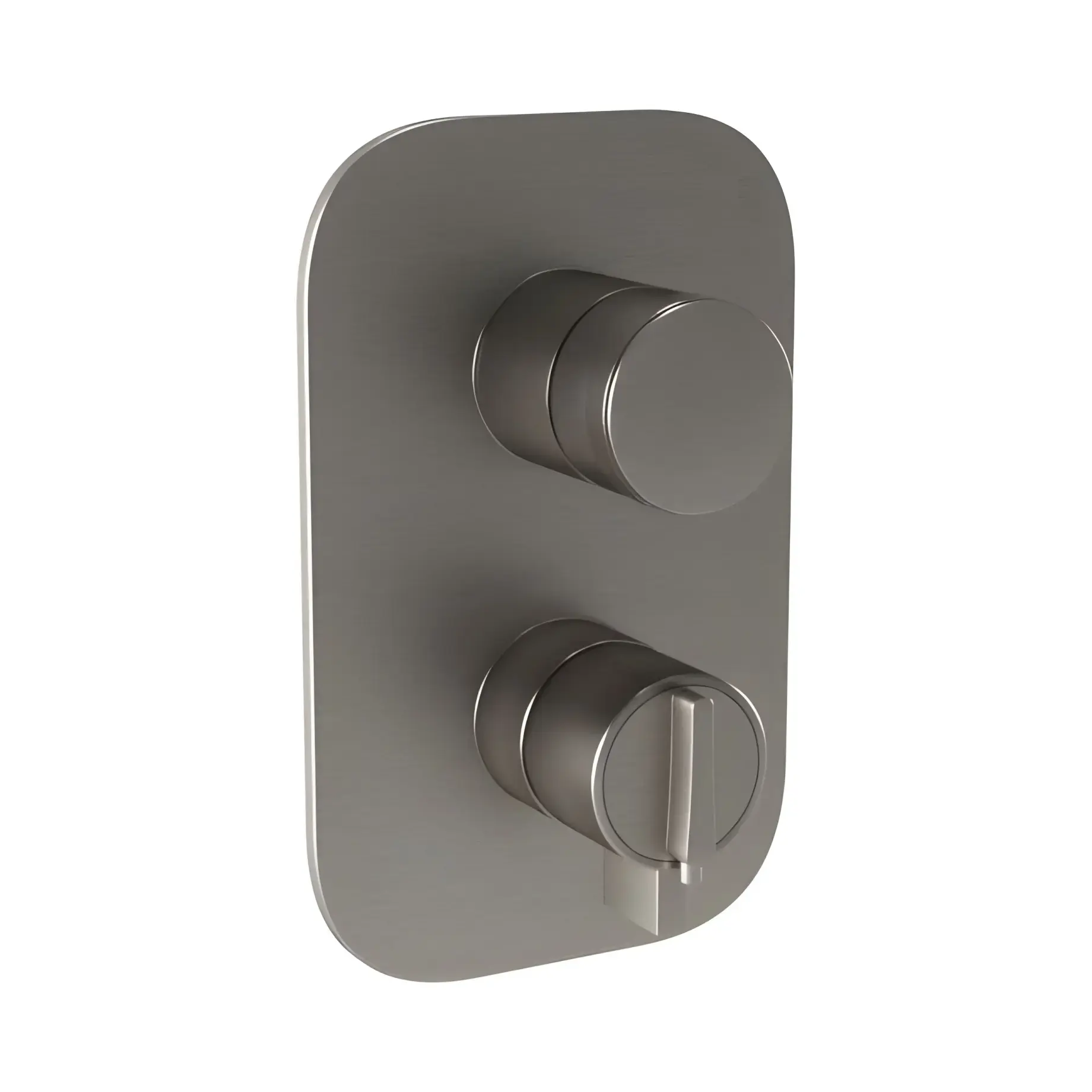 Термостат для душу Kobuk Bugnatese 2253NS Nickel Brushed — вид на білому тлі