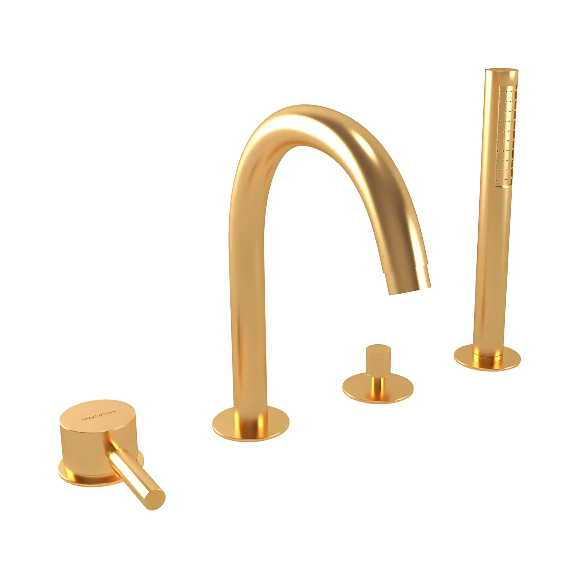 Змішувач для ванни Kobuk Bugnatese 2255OS Gold Brushed — вид на білому тлі