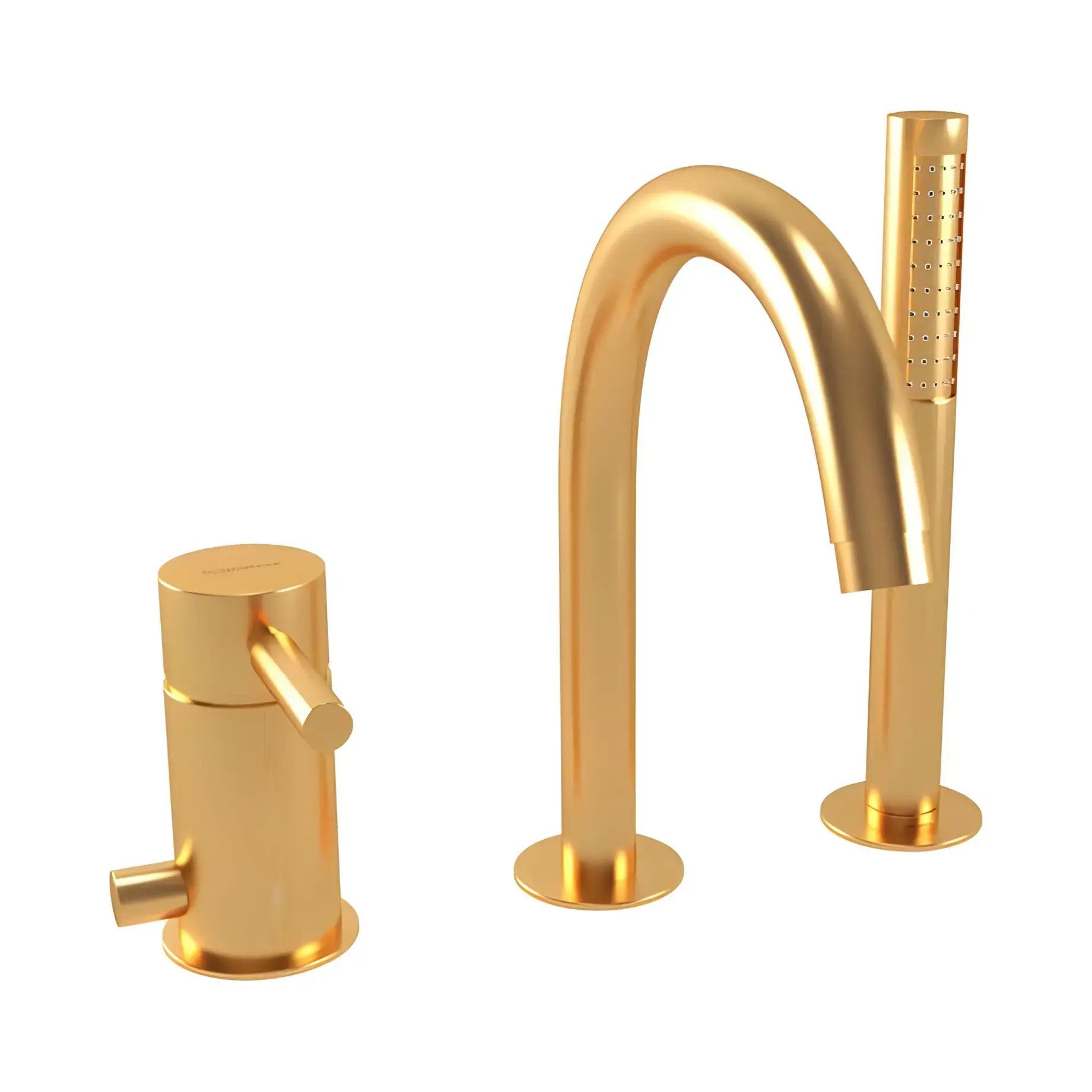 Змішувач для ванни Kobuk Bugnatese 2256OS Gold Brushed — вид на білому тлі