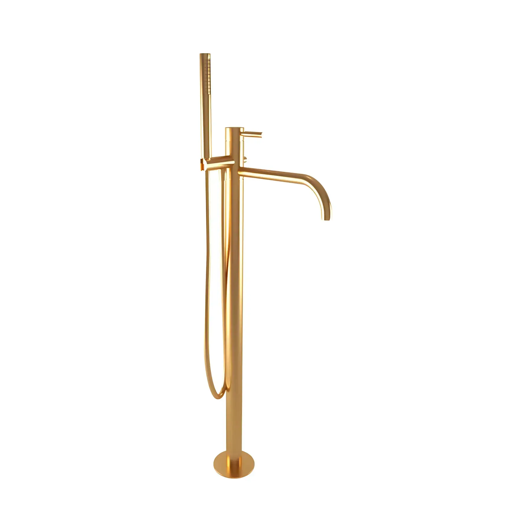 Змішувач для ванни Kobuk Bugnatese 2260OS Gold Brushed — вид на білому тлі