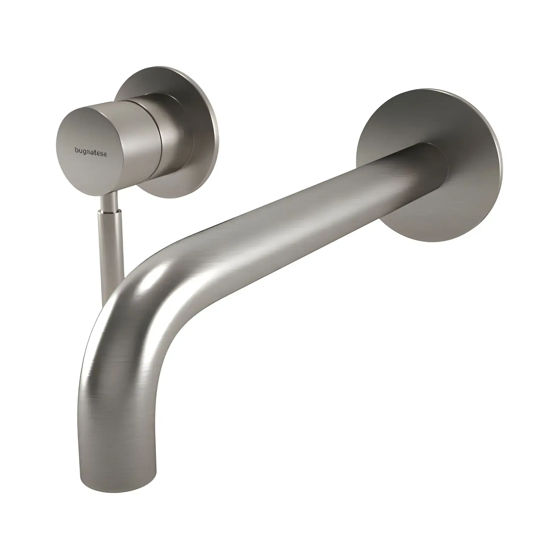 Змішувач для раковини Kobuk Bugnatese 2265SCNS Nickel Brushed — вид на білому тлі