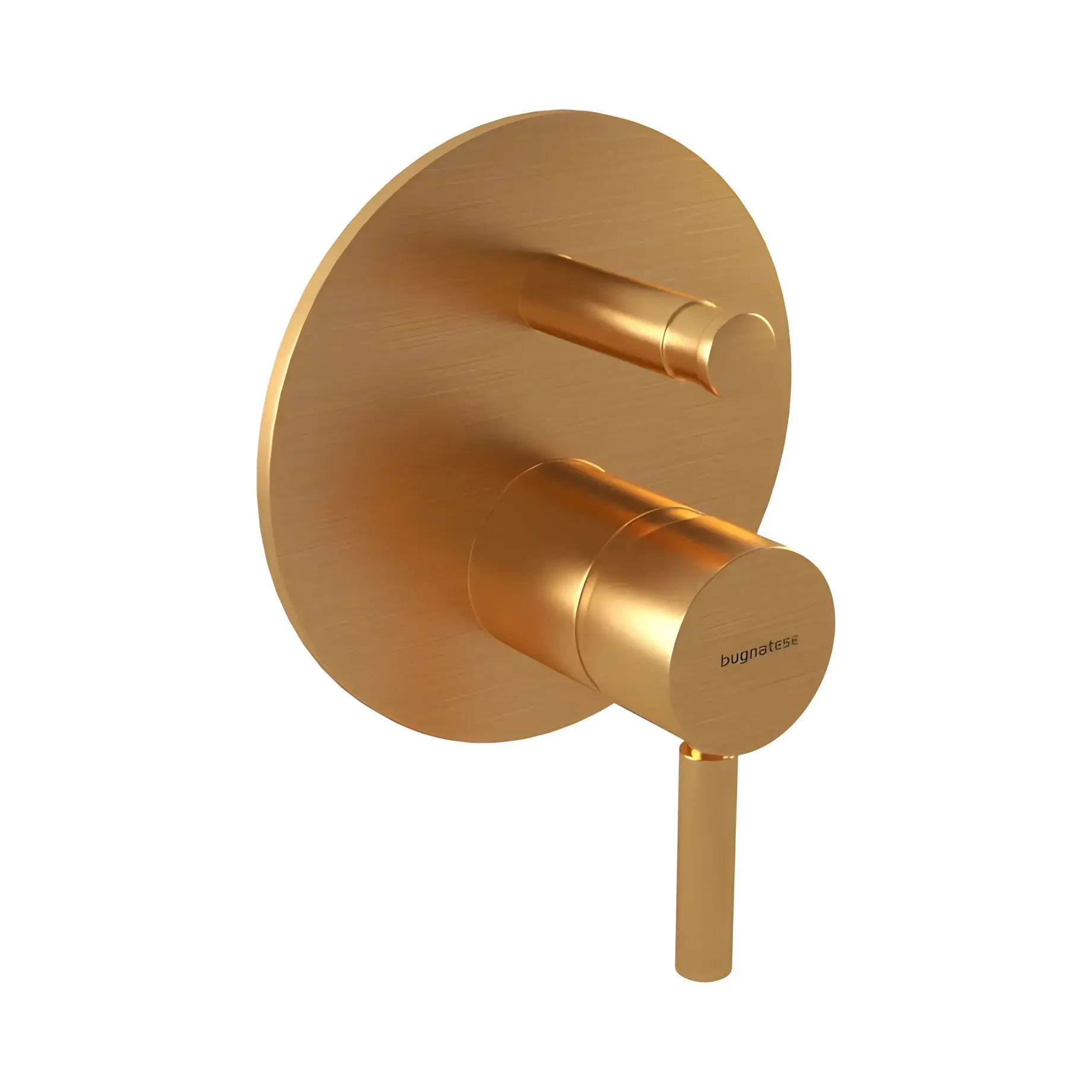 Змішувач для ванни та душу Kobuk Bugnatese 2272OS Gold Brushed — вид на білому тлі