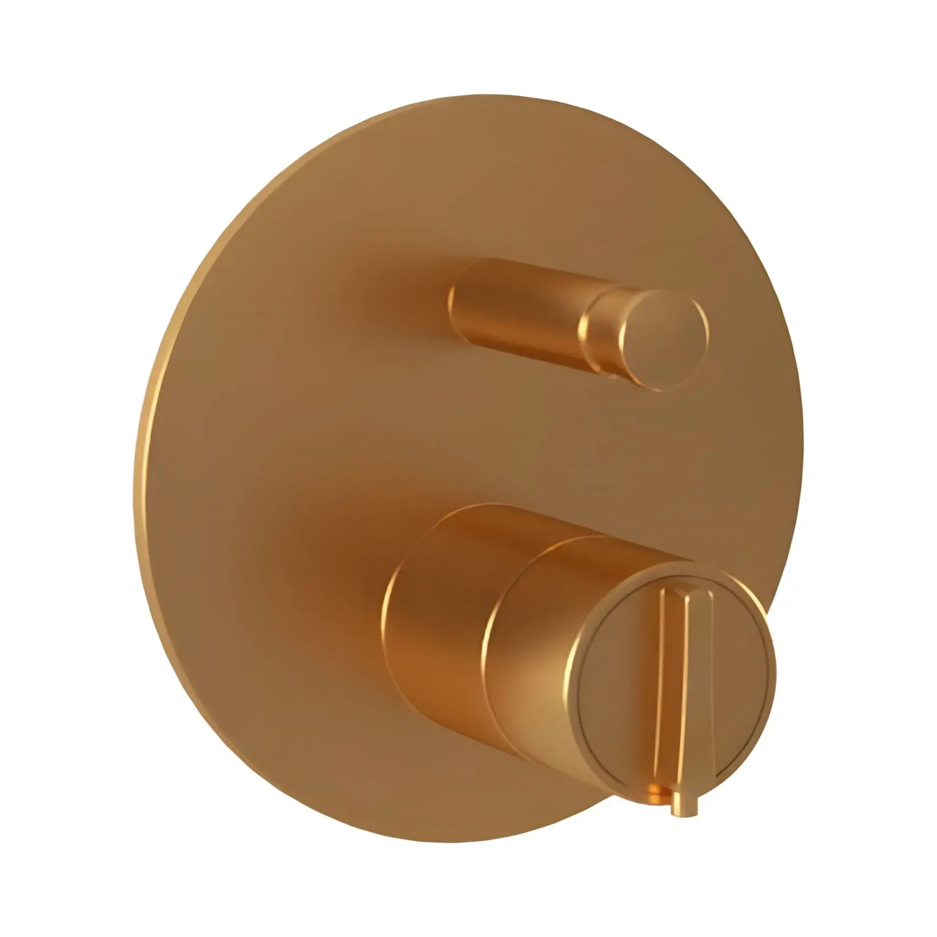Термостат для душу Kobuk Bugnatese 2278OS Gold Brushed — вид на білому тлі