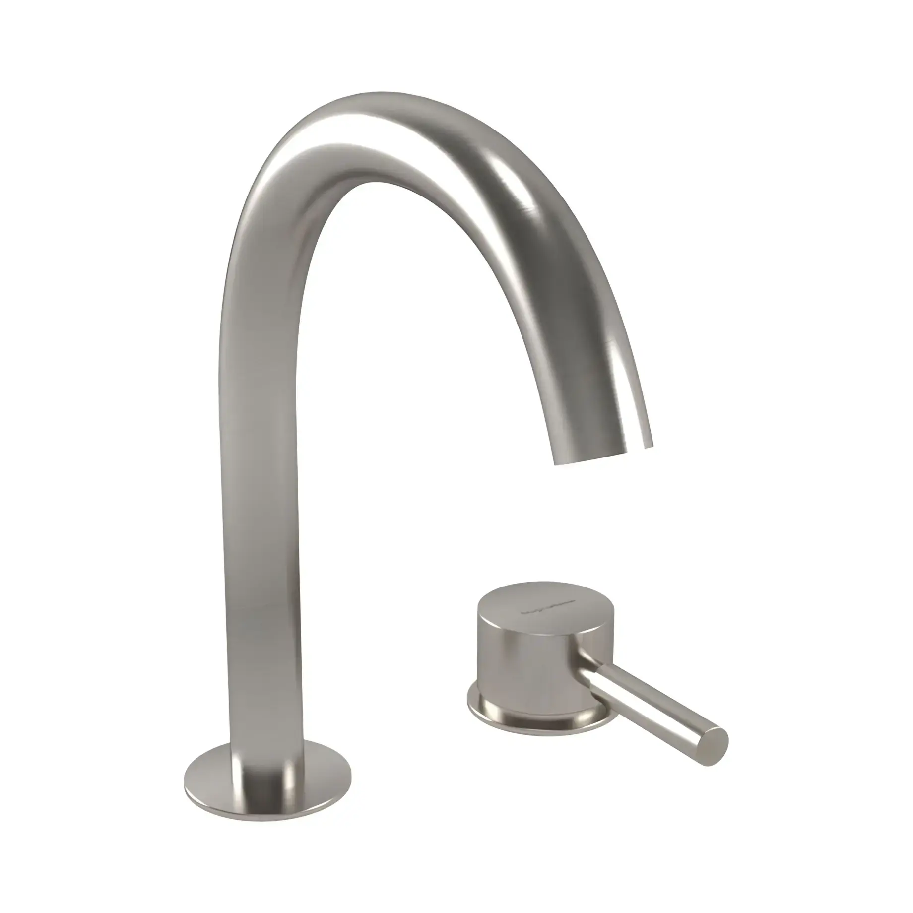 Змішувач для раковини Kobuk Bugnatese 2289NS Nickel Brushed — вид на білому тлі