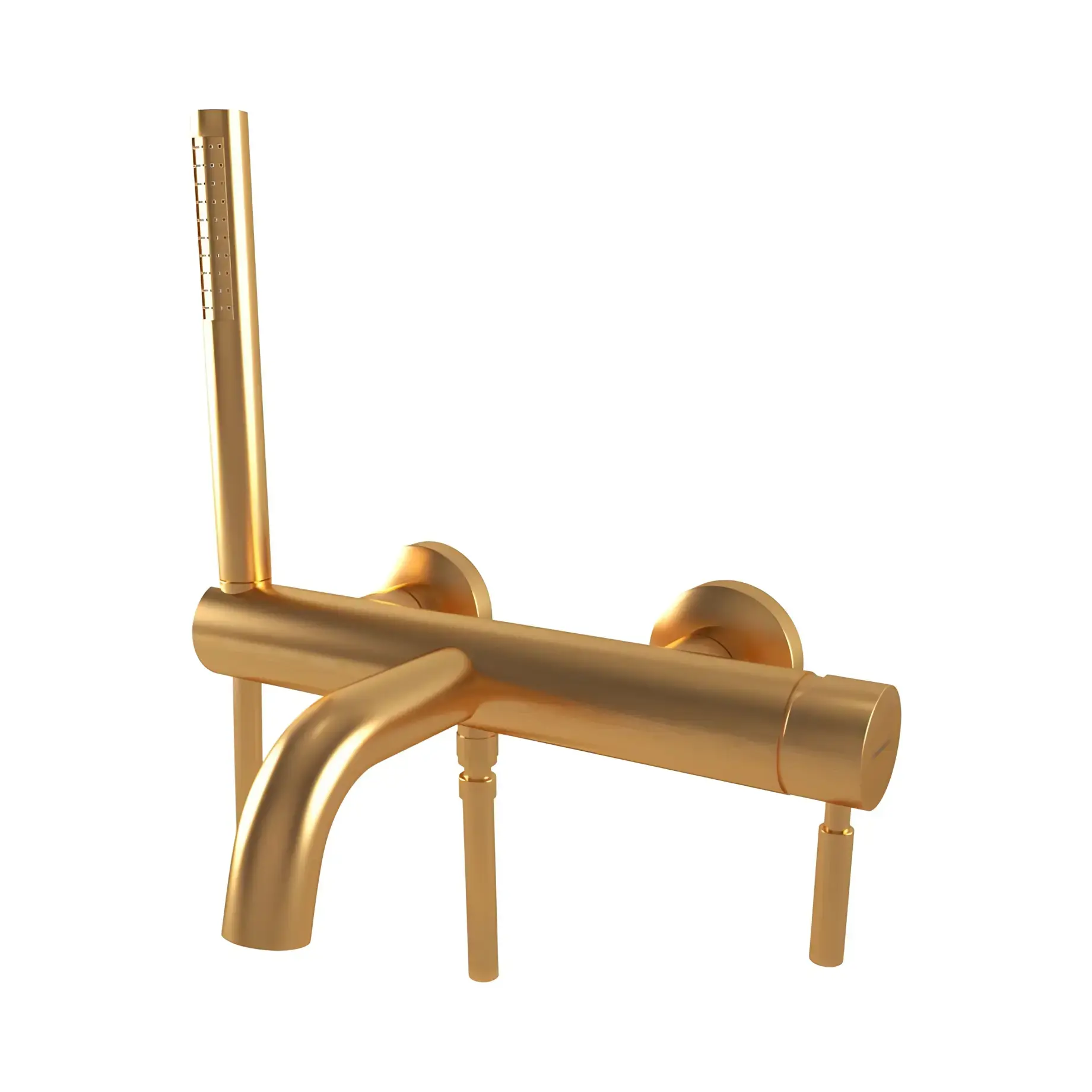 Змішувач для ванни Kobuk Bugnatese 2290OS Gold Brushed — вид на білому тлі