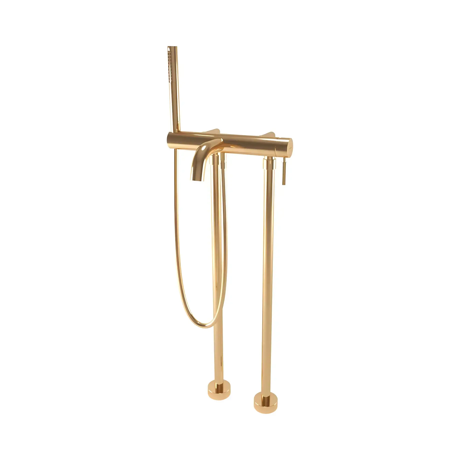 Змішувач для ванни Kobuk Bugnatese 2290PON Natural Brass — вид на білому тлі
