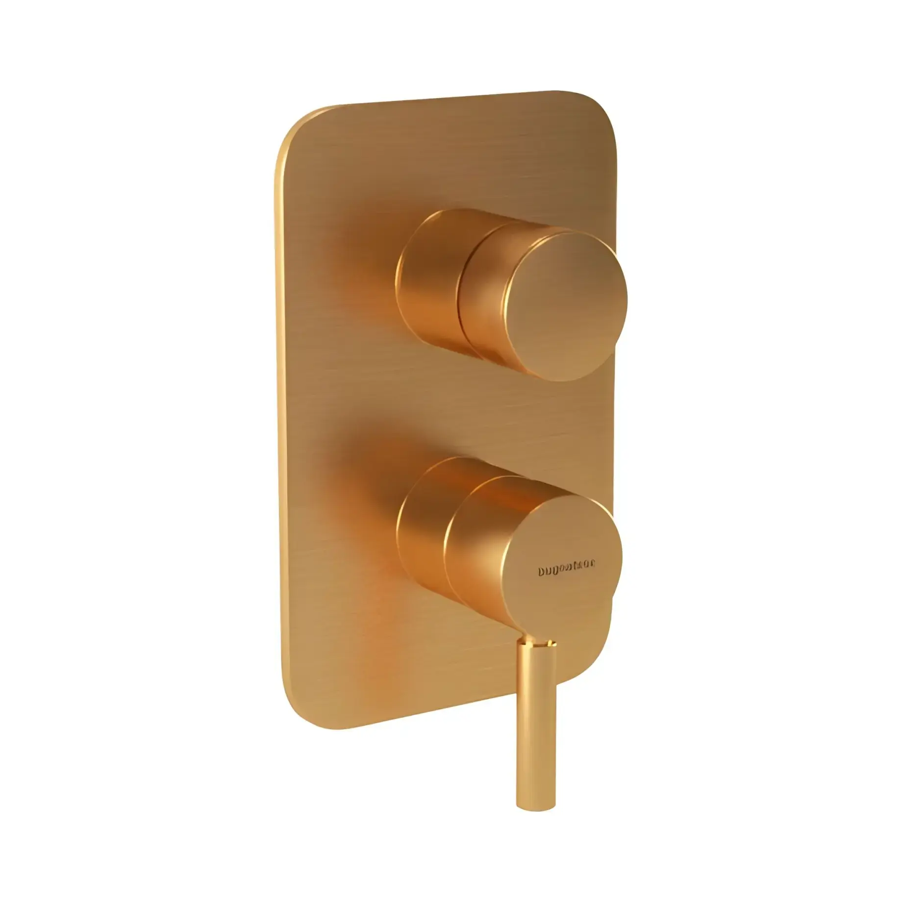 Змішувач для ванни та душу Kobuk Bugnatese 2292OS Gold Brushed — вид на білому тлі