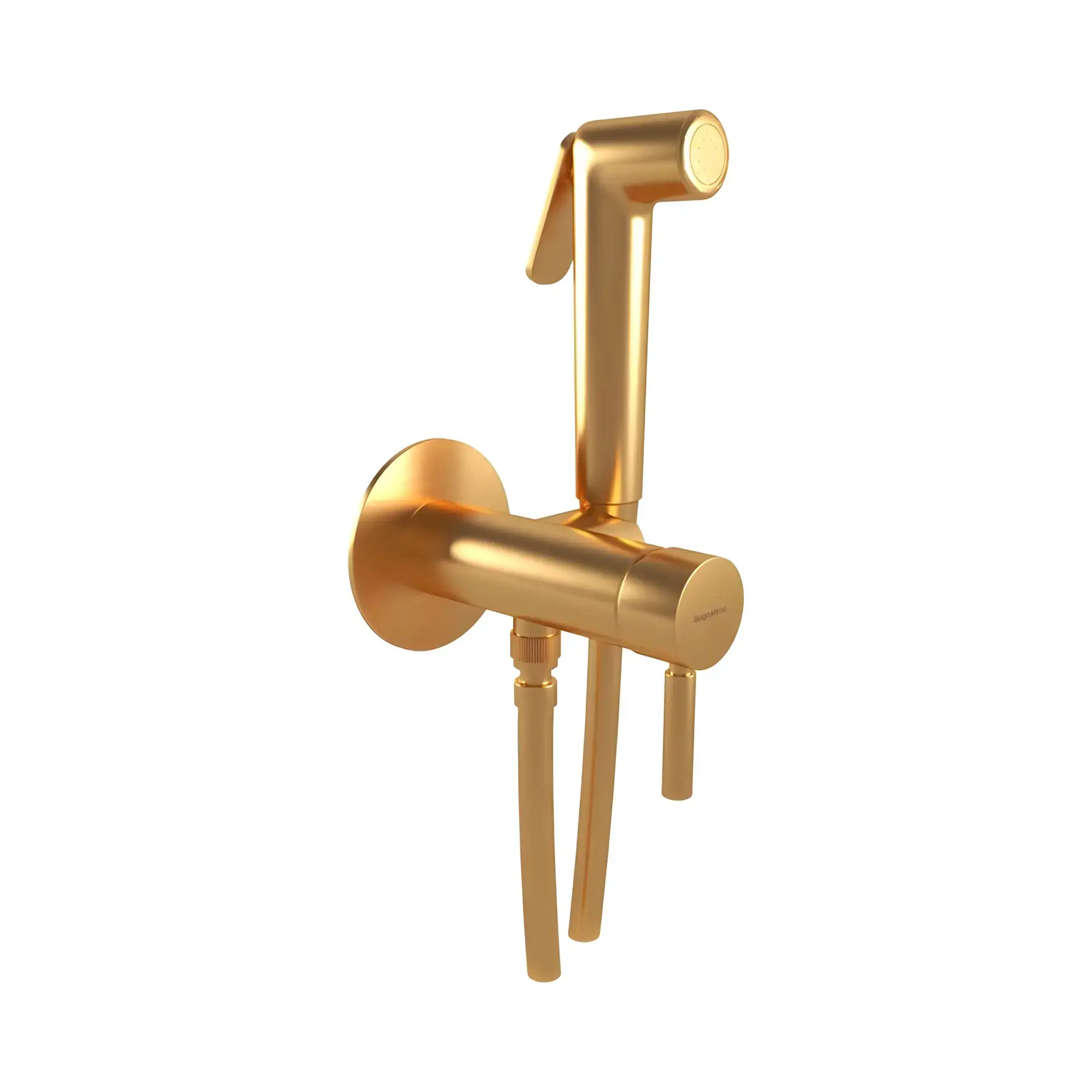 Гігієнічний душ з клапаном Kobuk Bugnatese 2293SOS Gold Brushed — вид на білому тлі