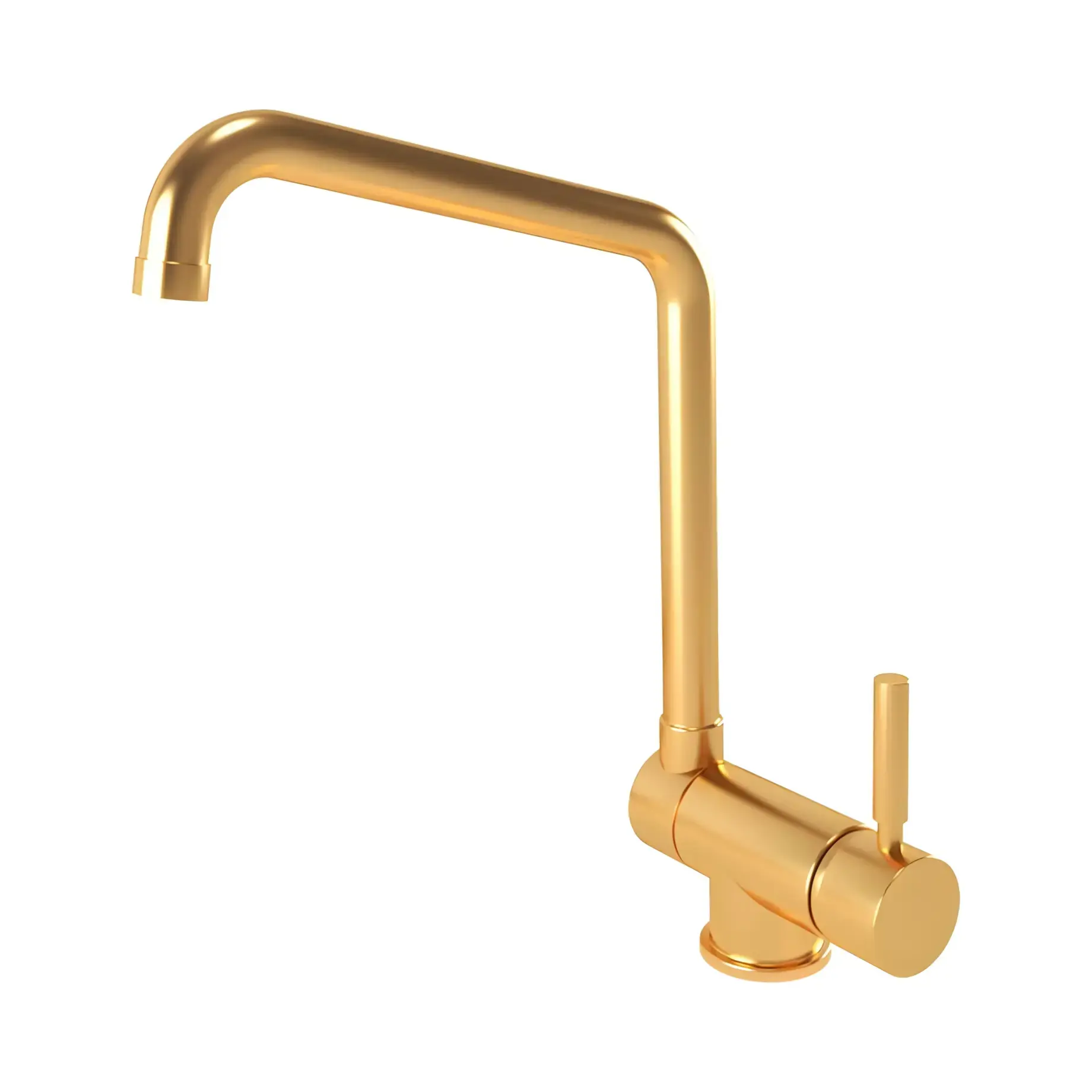 Змішувач для кухні Kobuk Bugnatese 2296OS Gold Brushed — вид на білому тлі