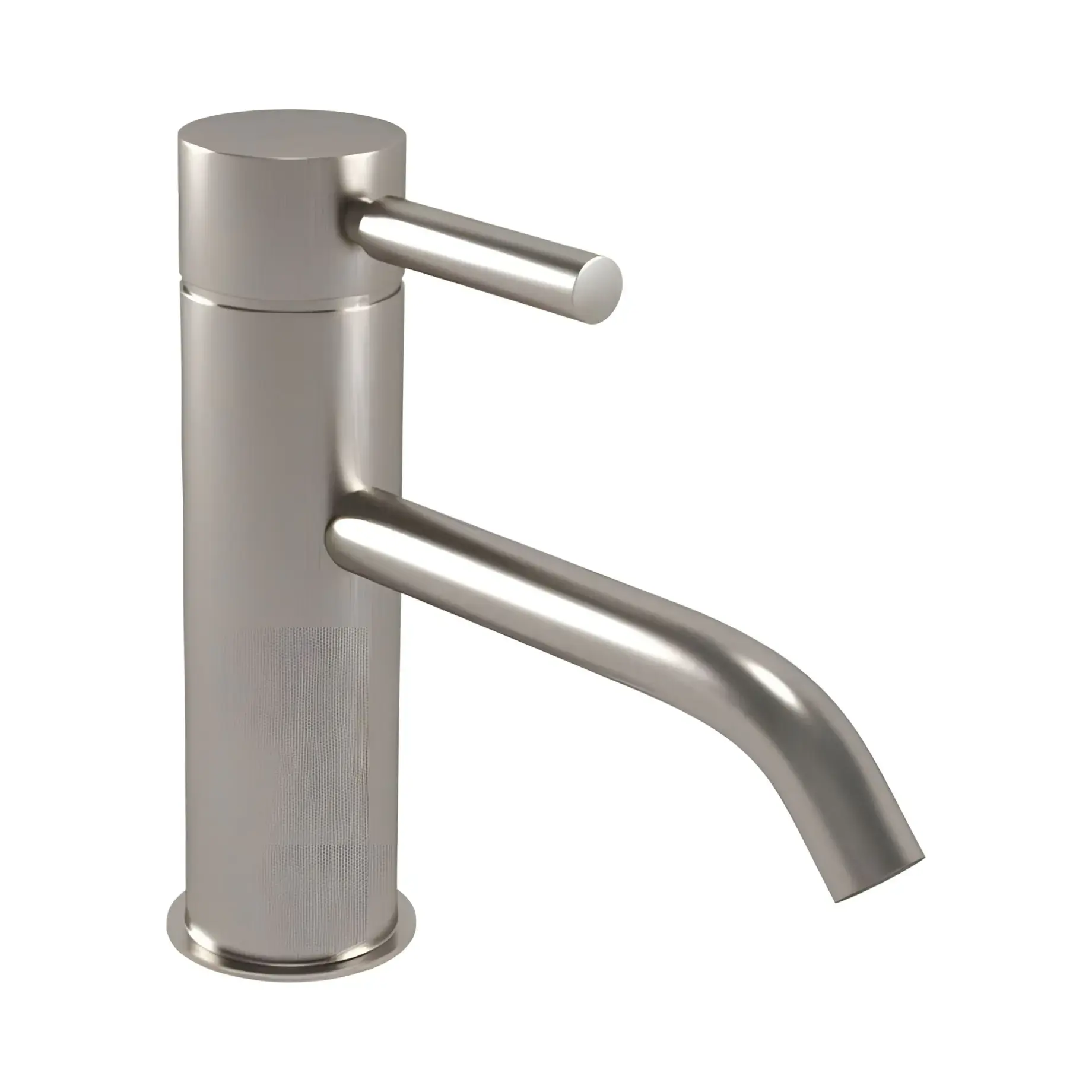 Змішувач для раковини Kobuk Bugnatese 2314SNS Nickel Brushed — вид на білому тлі