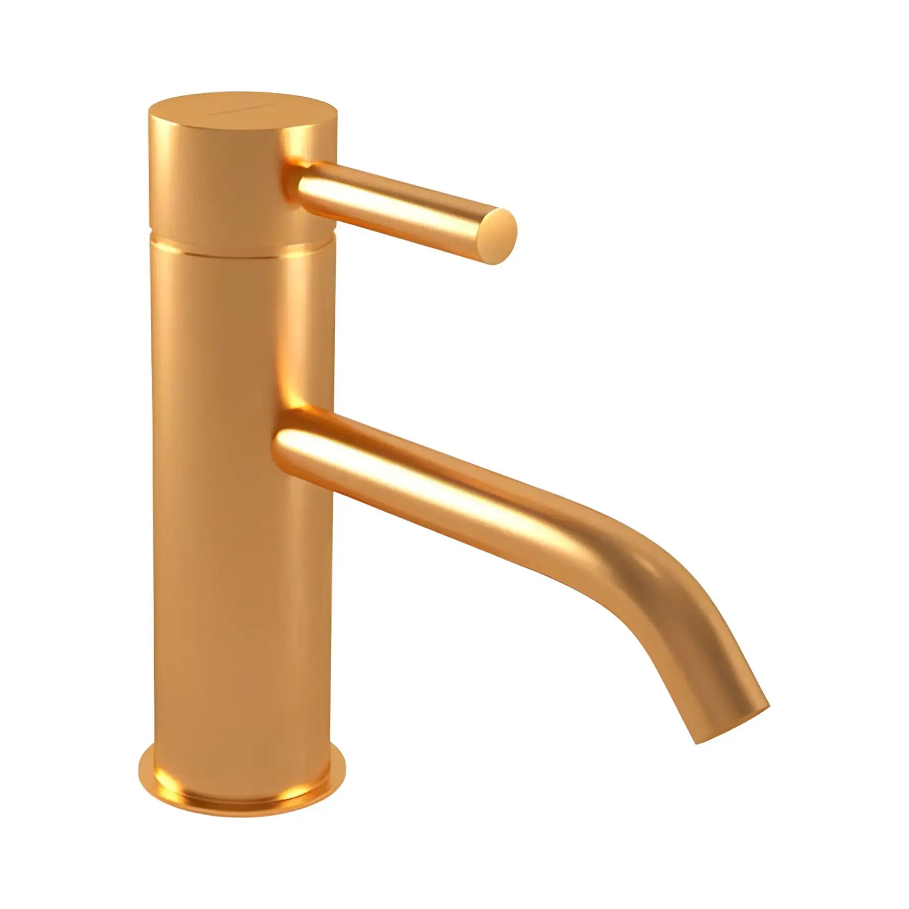Змішувач для раковини Kobuk Bugnatese 2314SOS Gold Brushed — вид на білому тлі