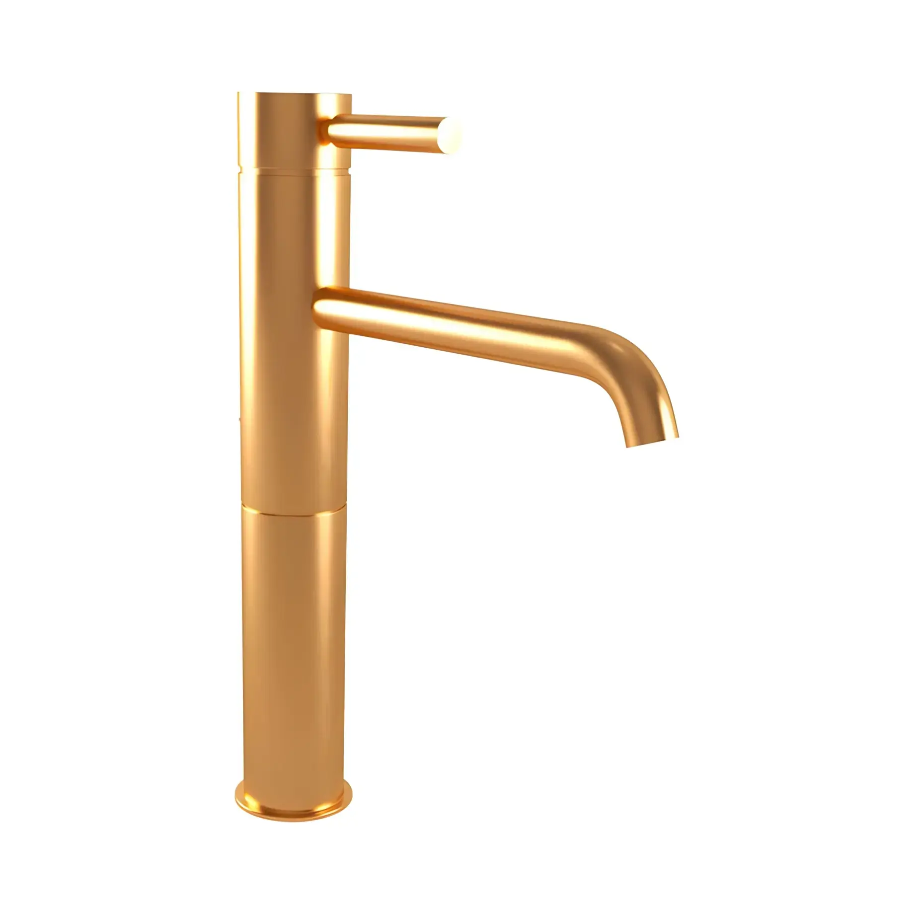 Змішувач для раковини Kobuk Bugnatese 2317SCOS Gold Brushed — вид на білому тлі