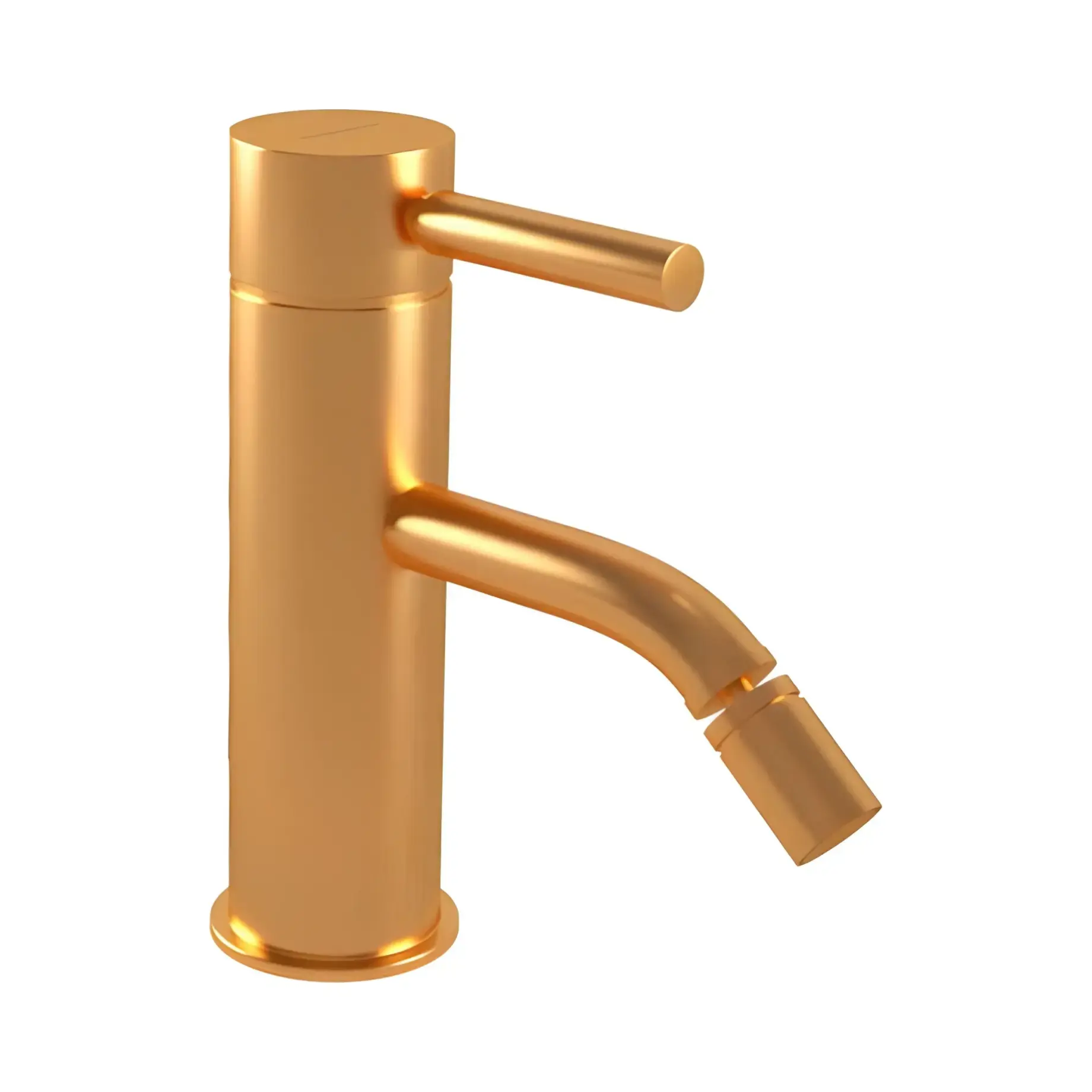 Змішувач для біде Kobuk Bugnatese 2323SOS Gold Brushed — вид на білому тлі