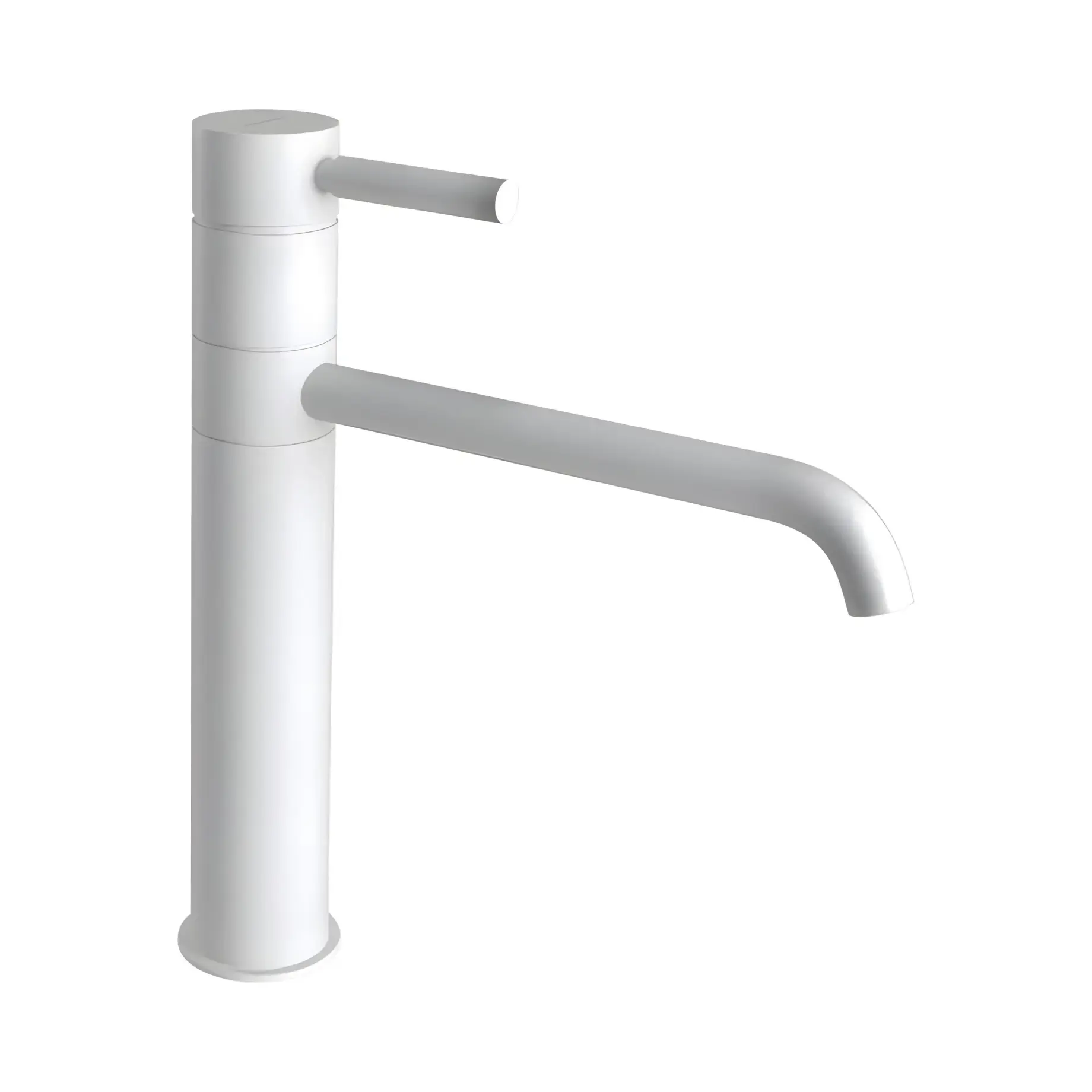 Змішувач для кухні Kobuk Fix Bugnatese 2382BI White Matt — вид на білому тлі