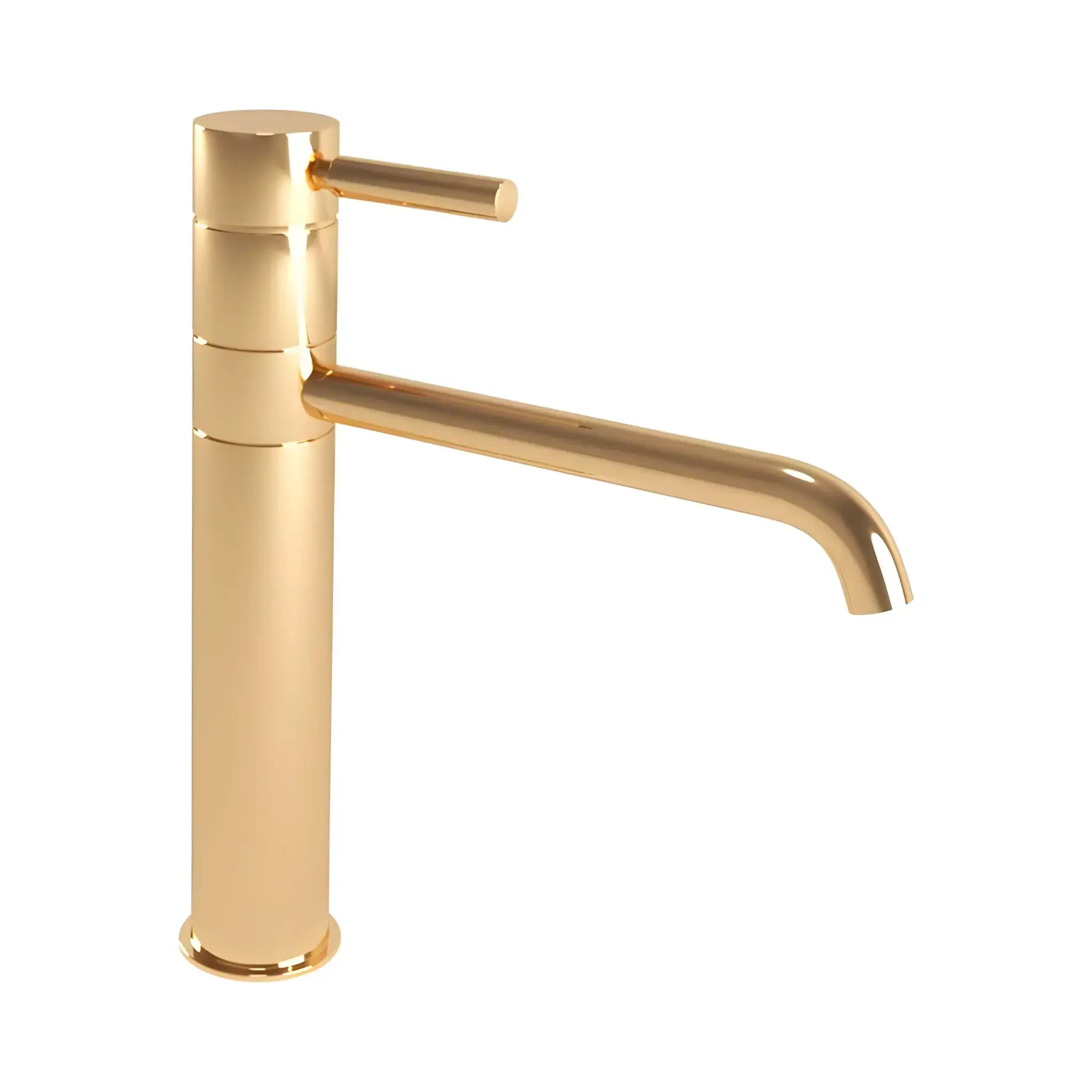 Змішувач для кухні Kobuk Fix Bugnatese 2382ON Natural Brass — вид на білому тлі