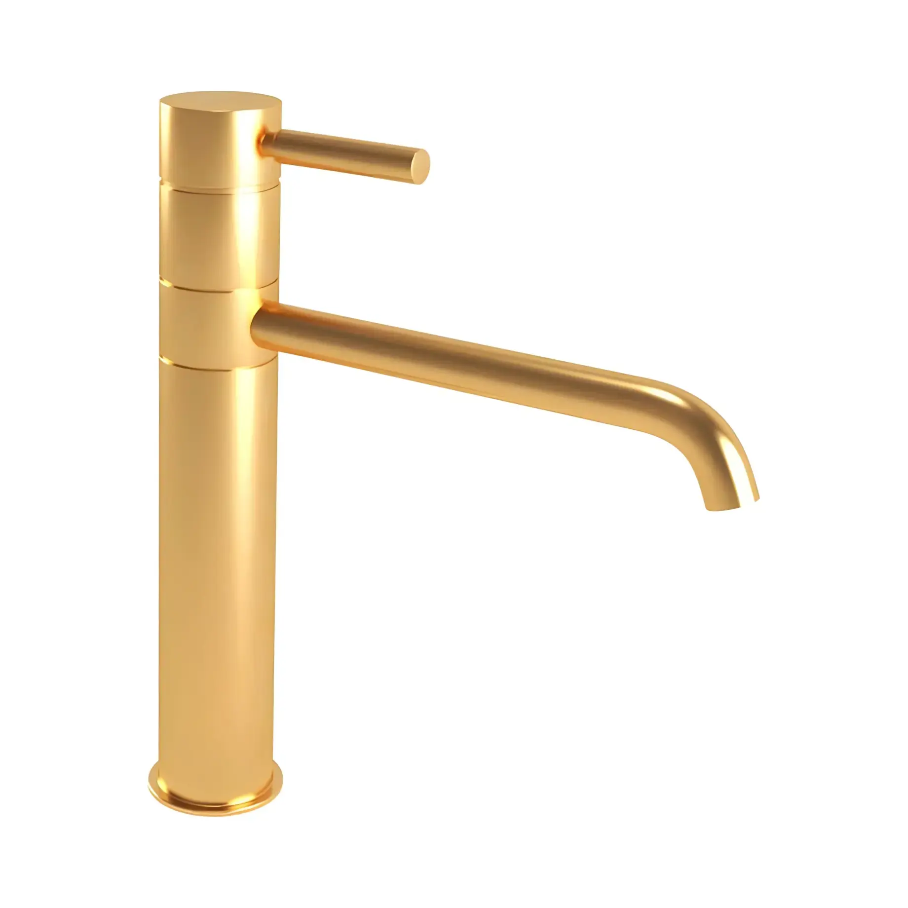 Змішувач для кухні Kobuk Fix Bugnatese 2382OS Gold Brushed — вид на білому тлі