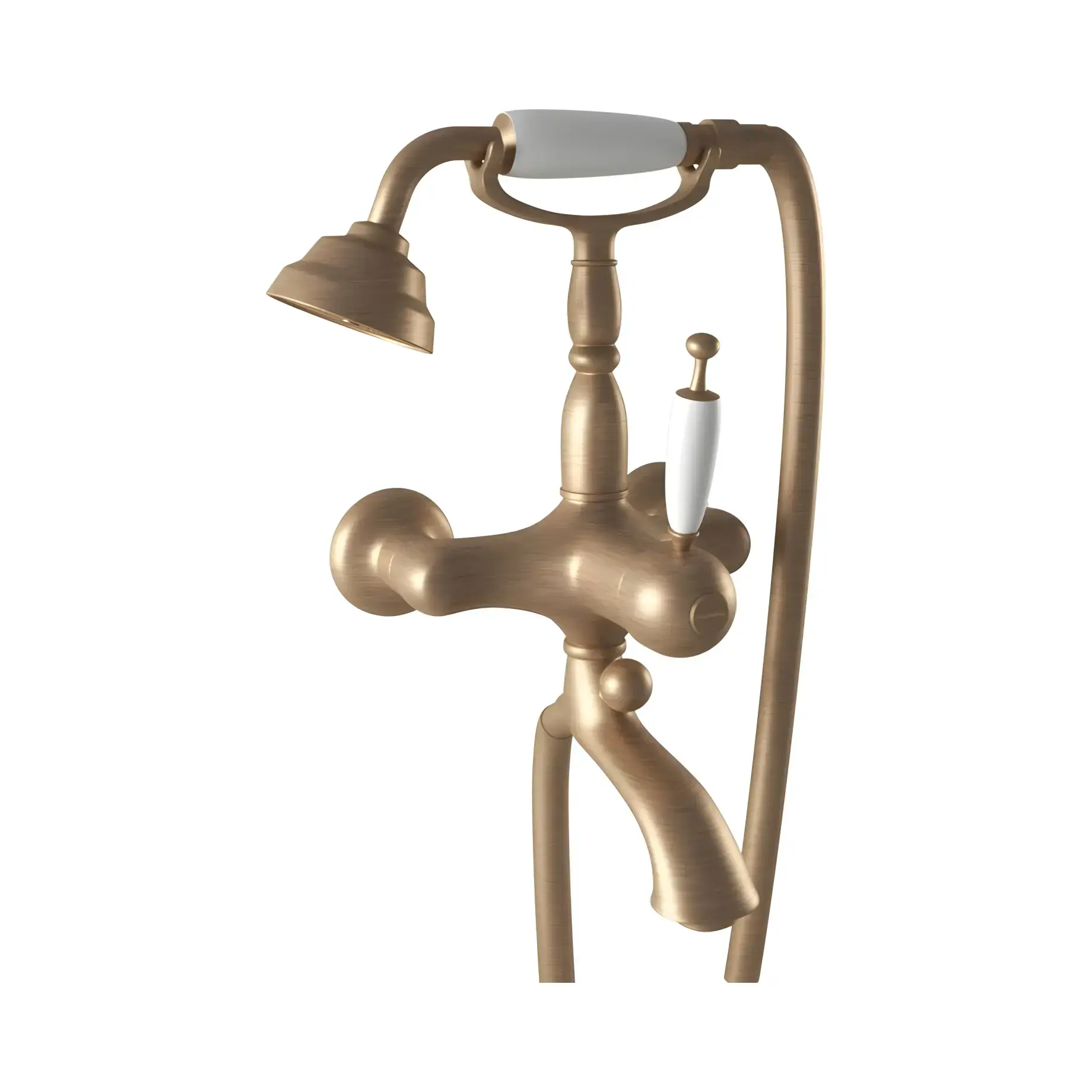 Змішувач для ванни Oxford Bugnatese 6300BO Matt Bronze — вид на білому тлі