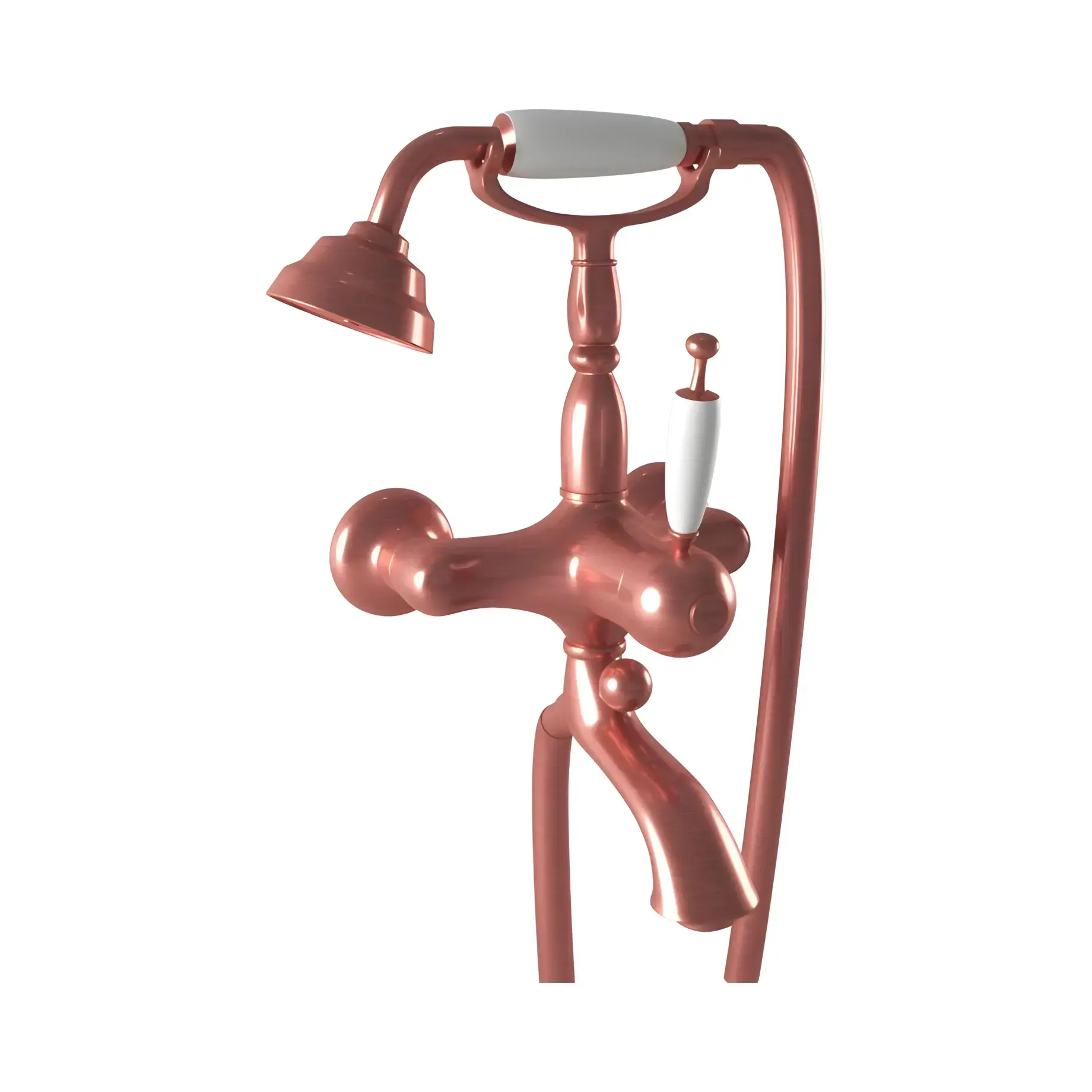Змішувач для ванни Oxford Bugnatese 6300RA Copper — вид на білому тлі