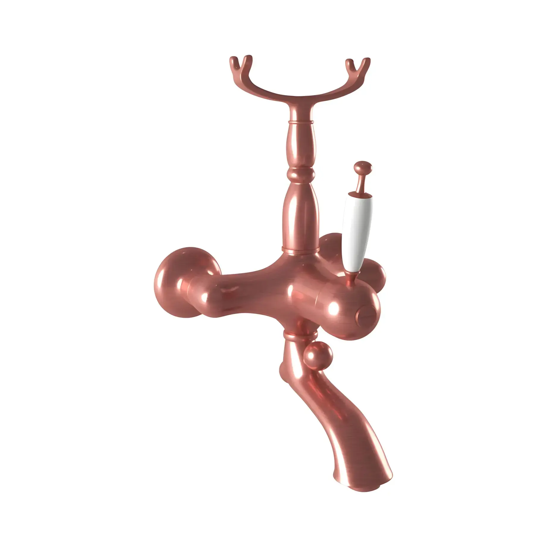 Змішувач для ванни Oxford Bugnatese 6308RA Copper — вид на білому тлі