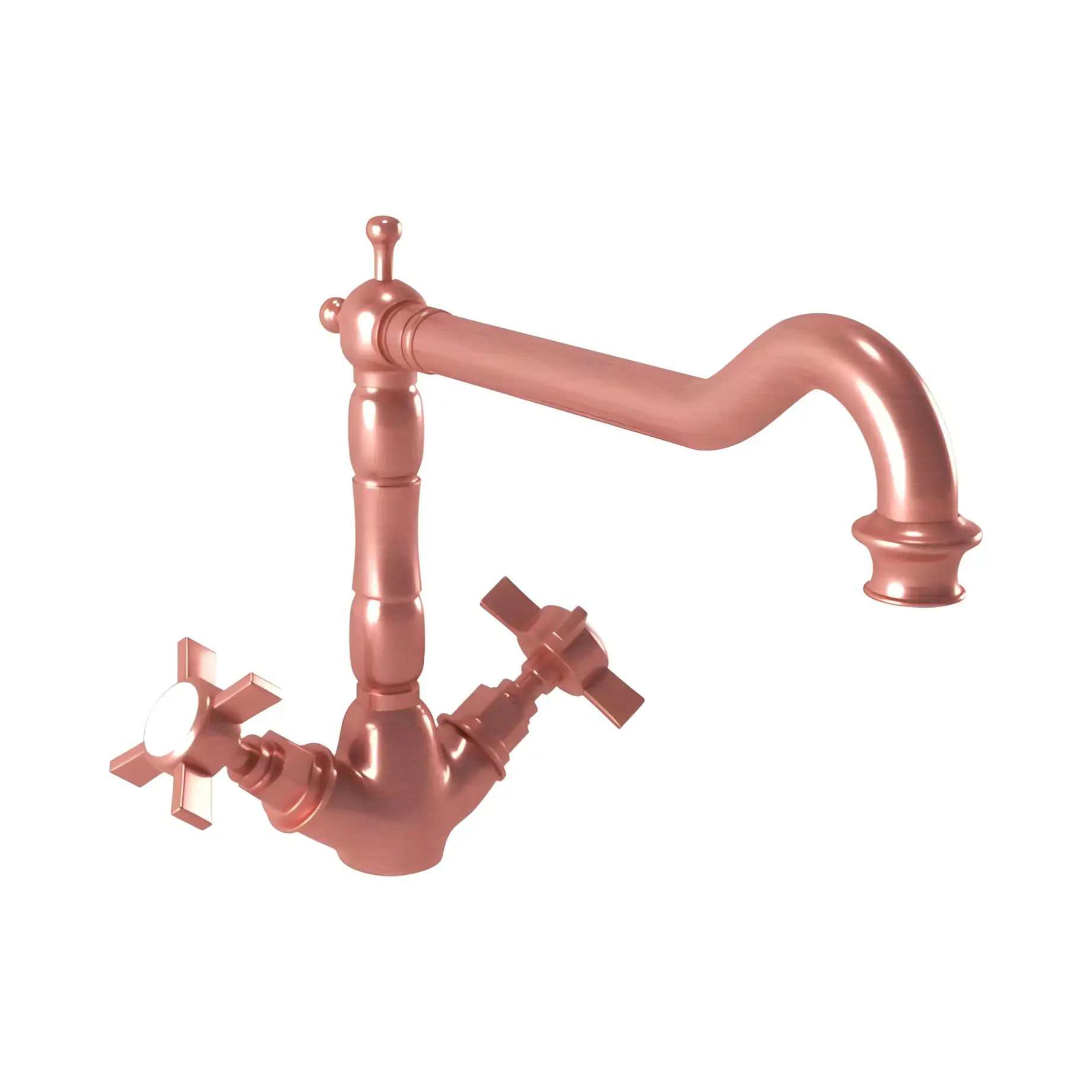 Змішувач для кухні Princeton Bugnatese 851RA Copper — вид на білому тлі