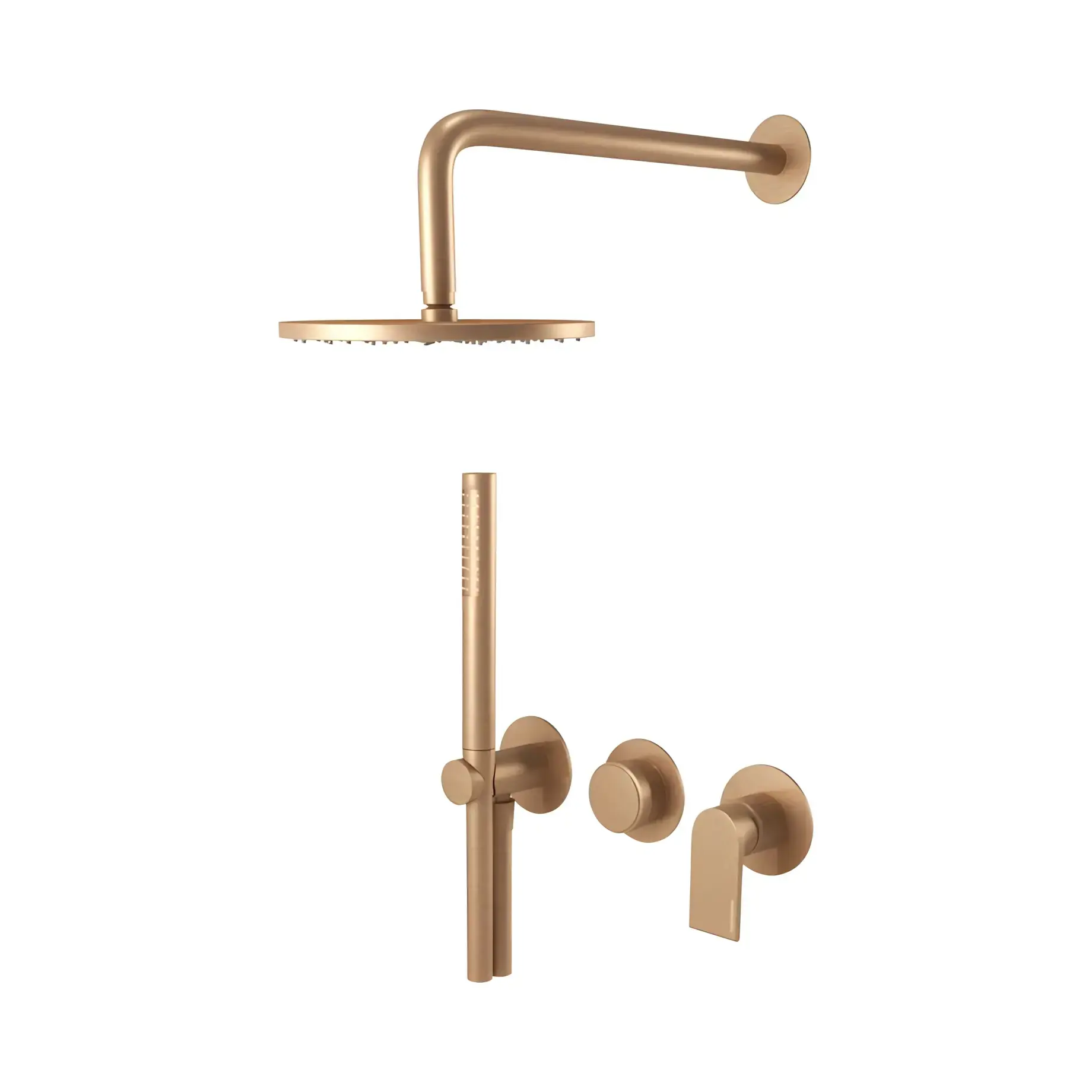 Душова система (прихований монтаж) Simple Bugnatese 6601HBR Matt Bronze — вид на білому тлі