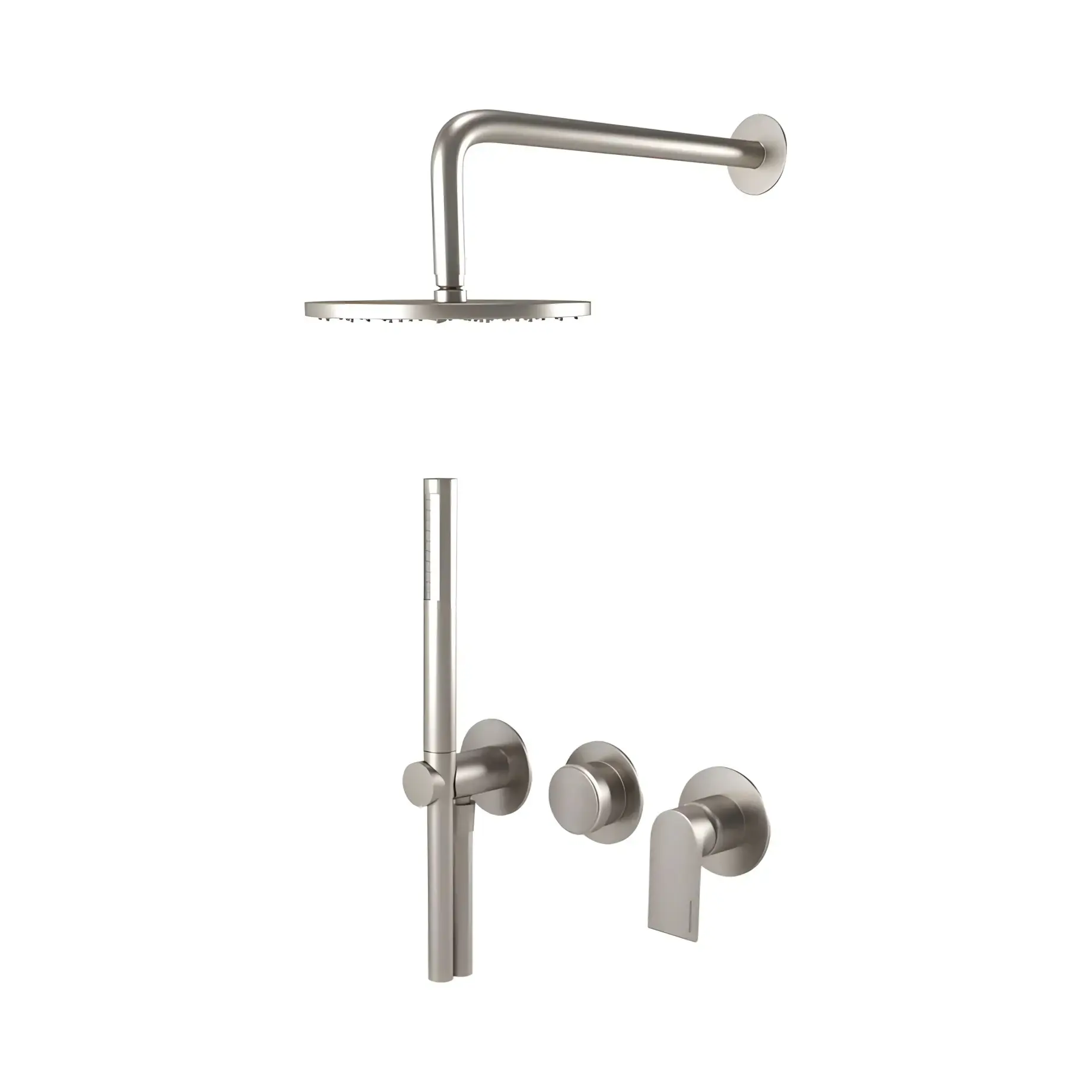 Душова система (прихований монтаж) Simple Bugnatese 6601HNS Nickel Brushed — вид на білому тлі