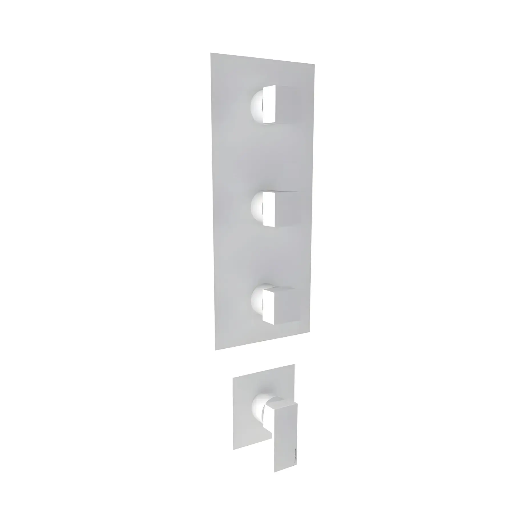 Змішувач для душу Tetris Bugnatese 9107BI White Matt — вид на білому тлі