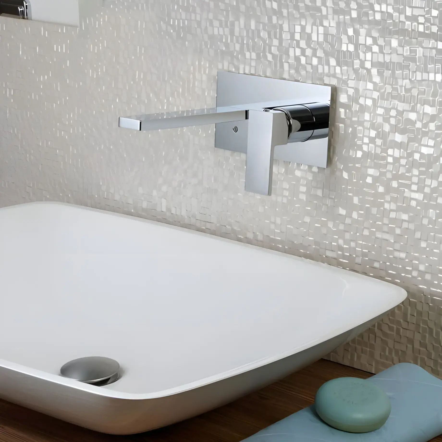 Змішувач для раковини Tetris Bugnatese 9143SCCR Chrome — бічний ракурс