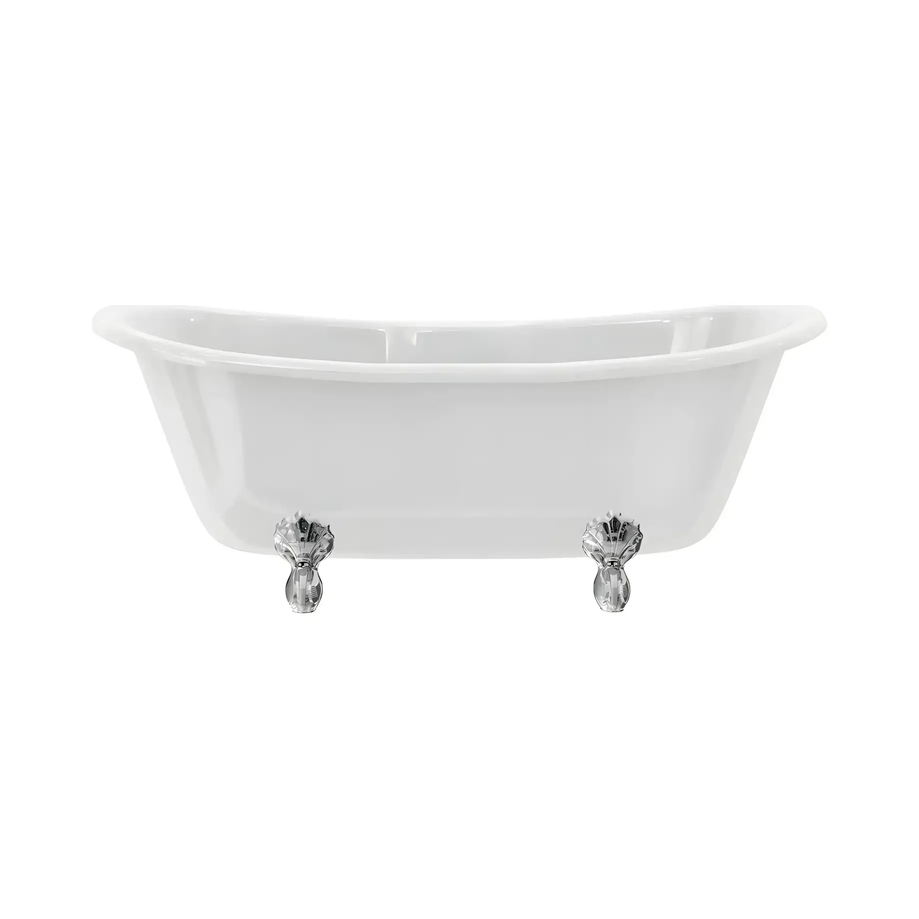 Ванна Bateau Burlington T10F + L1C Gloss White 164 х 70 см — вид на білому тлі