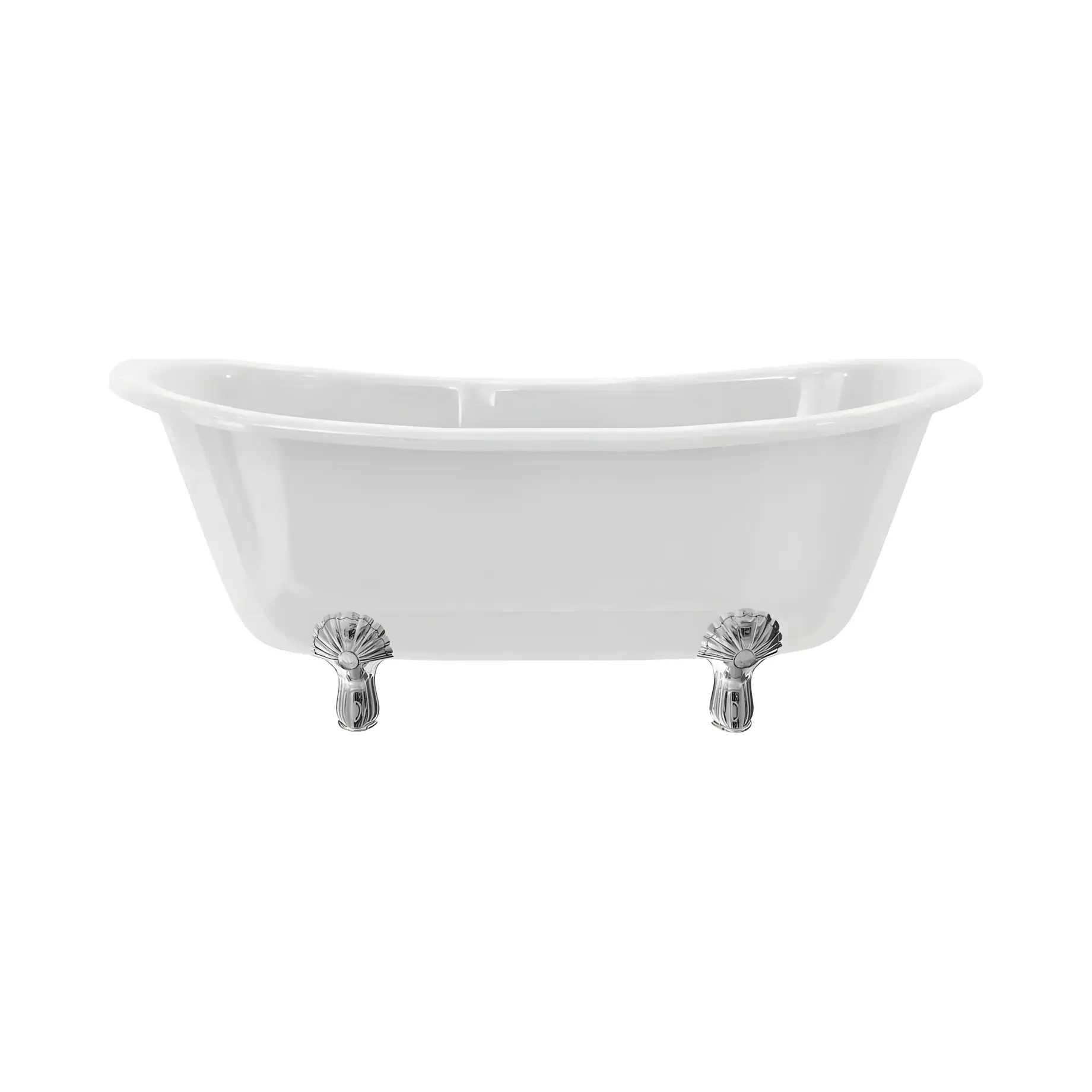 Ванна Bateau Burlington T10F + L3C Gloss White 164 х 70 см — вид на білому тлі