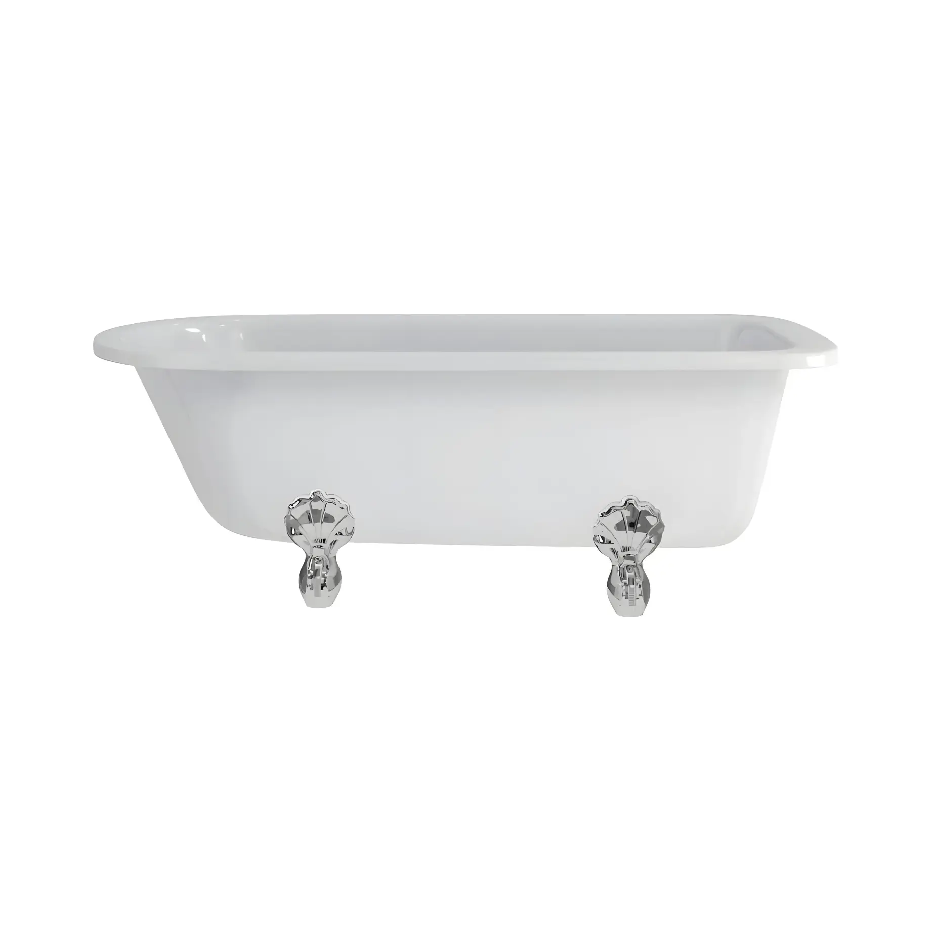 Ванна Blenheim Burlington E2 + L1C Gloss White 169 х 75 см — вид на білому тлі