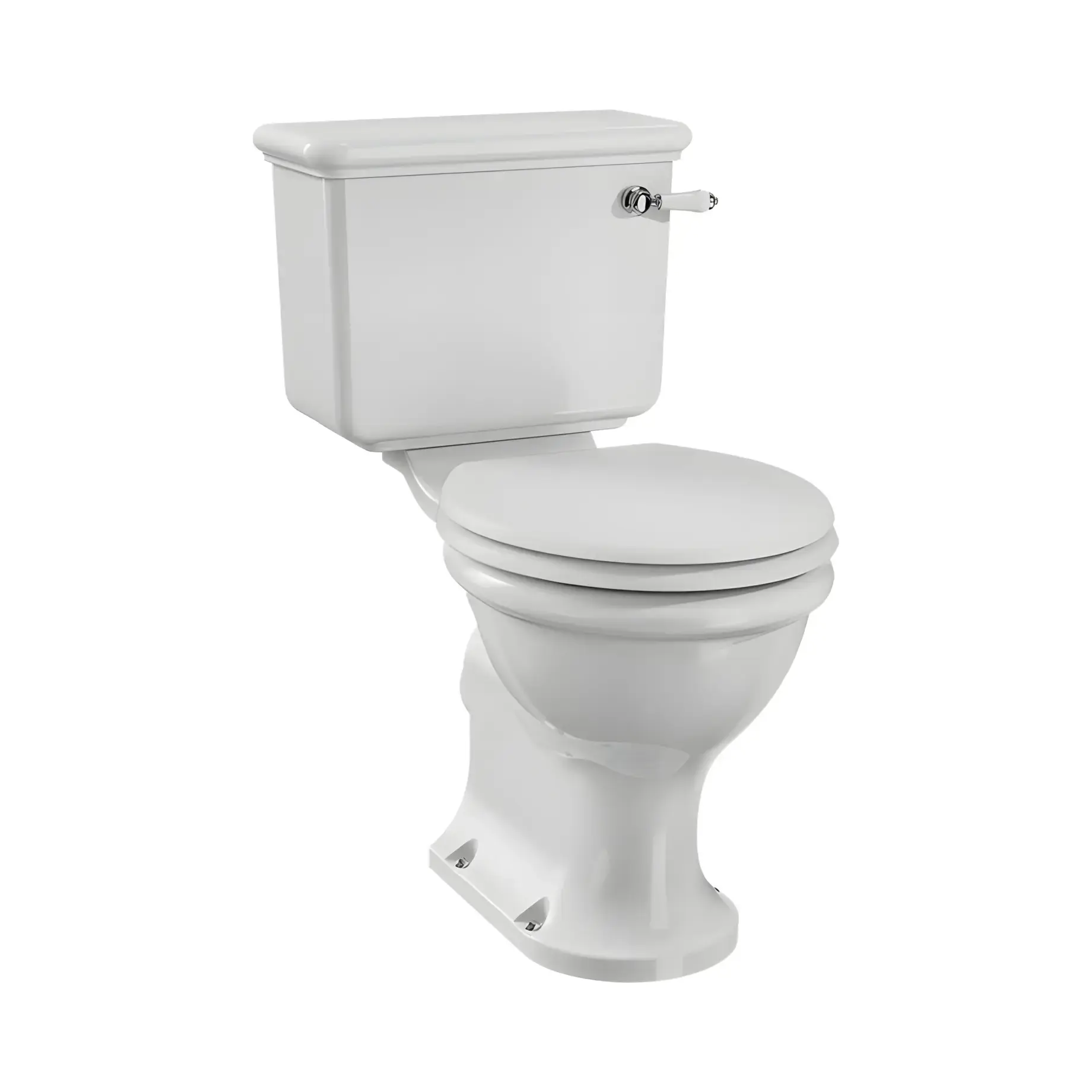 Унітаз-компакт Guild Burlington GU6115CW + GU7005CW CHR Gloss White 45.3 х 36 см — вид на білому тлі
